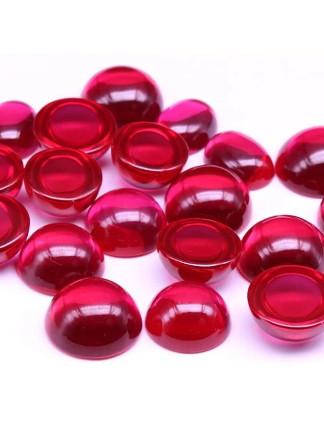 Red Ruby Round Shape AAA Rated Lab Created Corundum Ruby Round 5m to ...