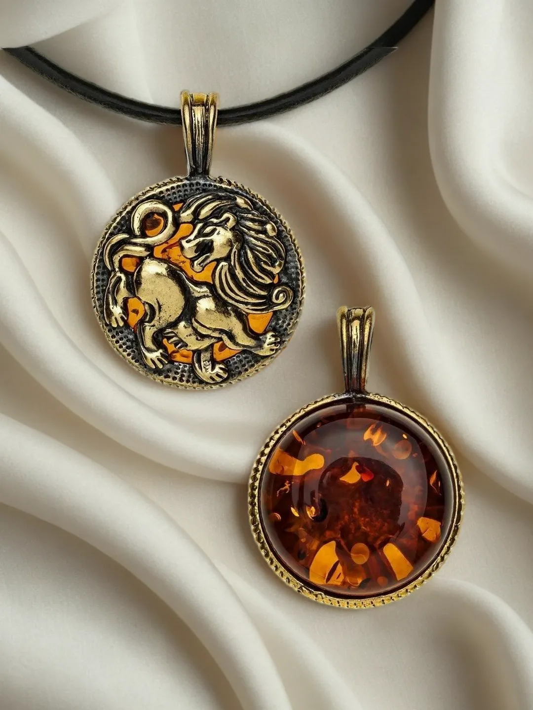 Lion necklace Lion jewelry Leo gifts necklace Amber jewelry Lion pendant leo zodiac Amulet necklace