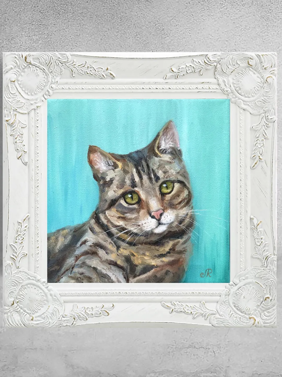 Cats Oil Painting Original Cat Portrait Animal Wall Art Pet Portrait