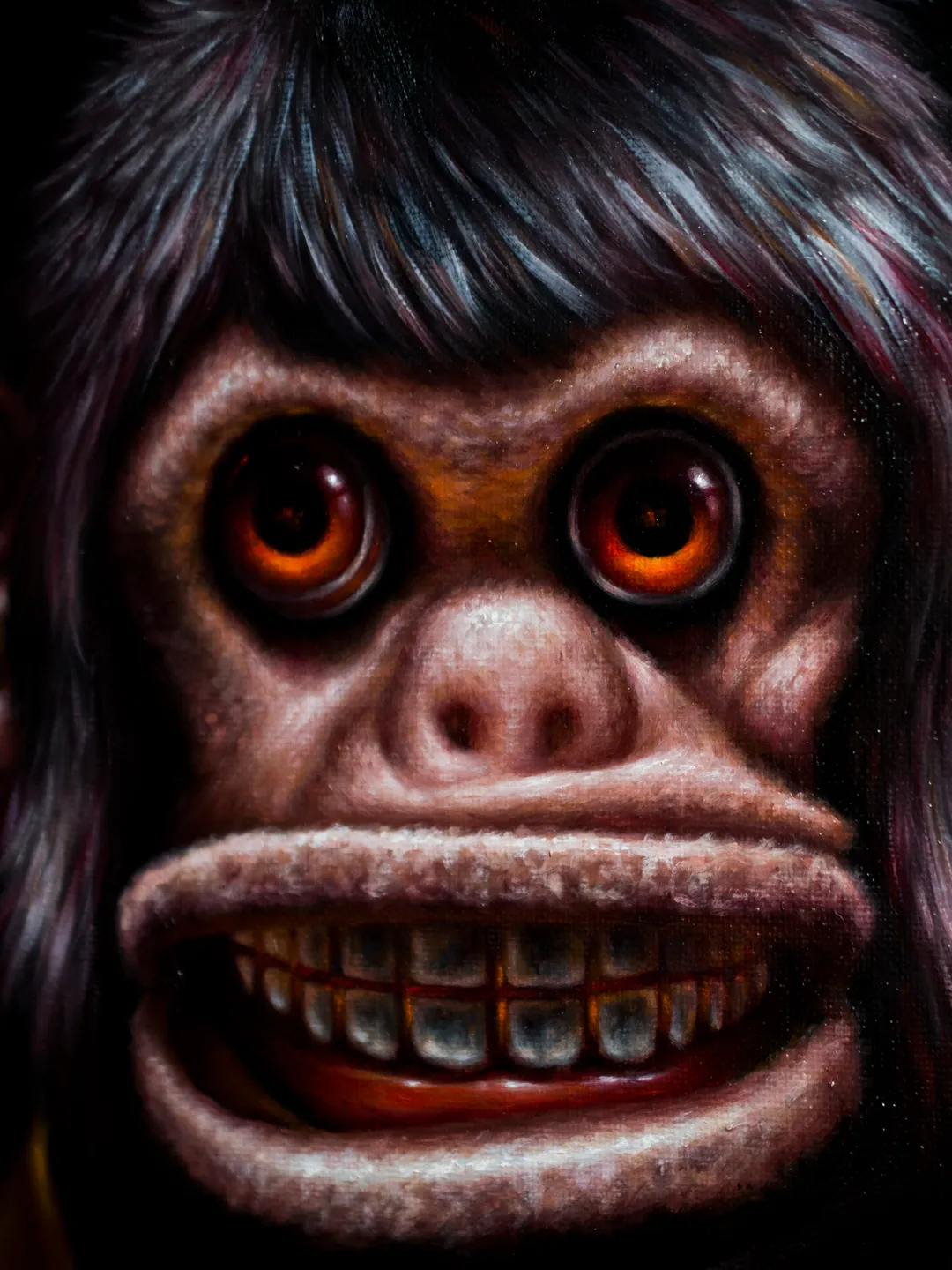 Oil painting The Monkey Jolly Chimp