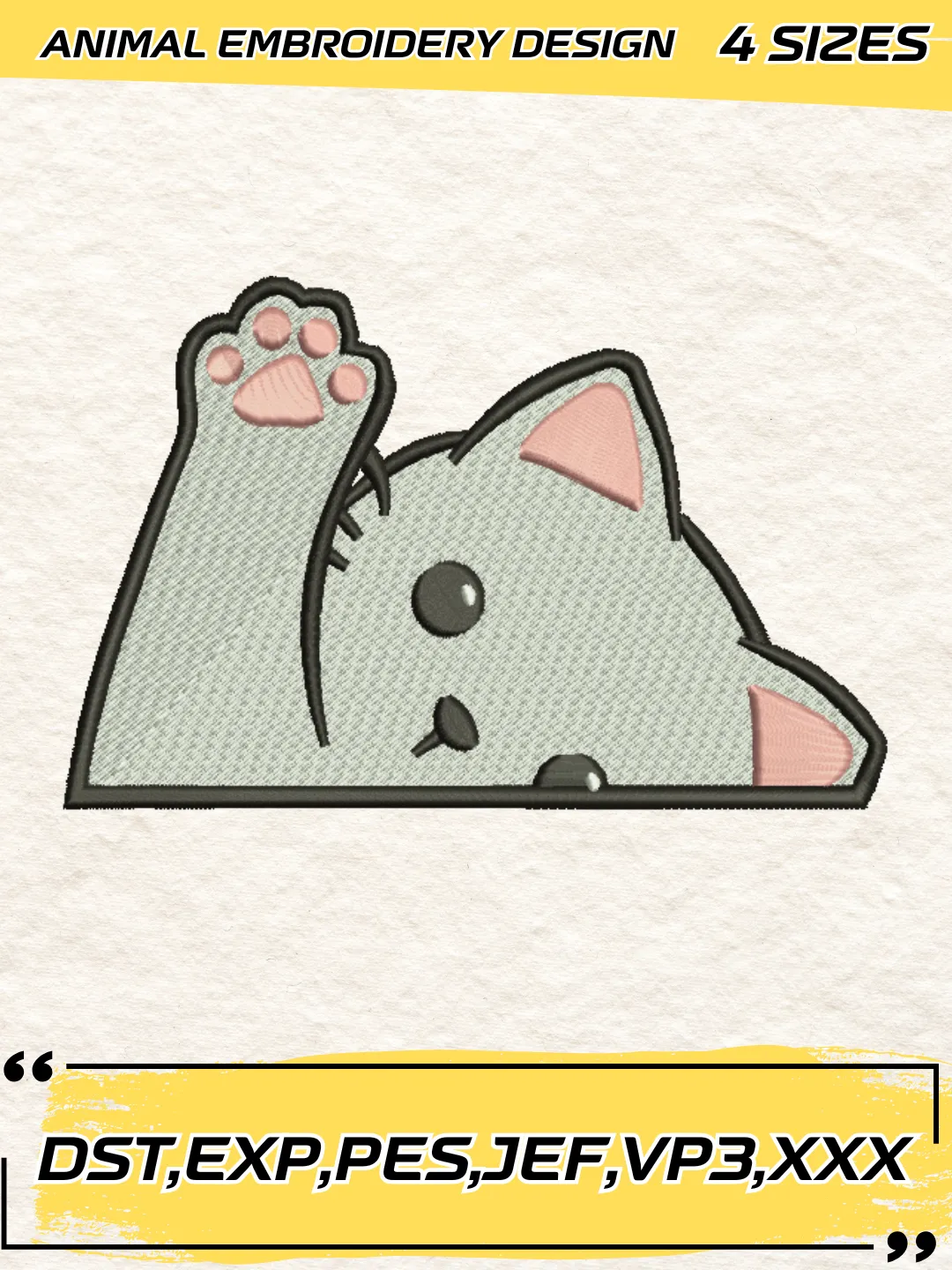 Mini Cat Machine Embroidery Design,Animal Embroidery Design,Cat Design ...
