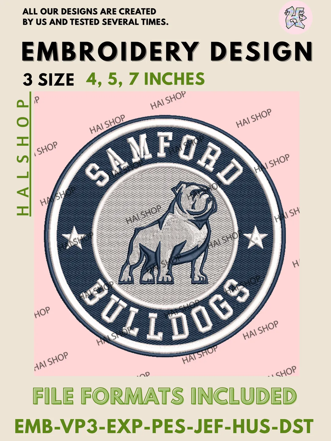 Samford Bulldogs Team S Letter Logo embroidery designs, NCAA Samford Bulldogs Logo Machine embroidery designs, NCAA Team Logo embroidery designs, NCAA Game Day Machine embroidery designs, Digital Download