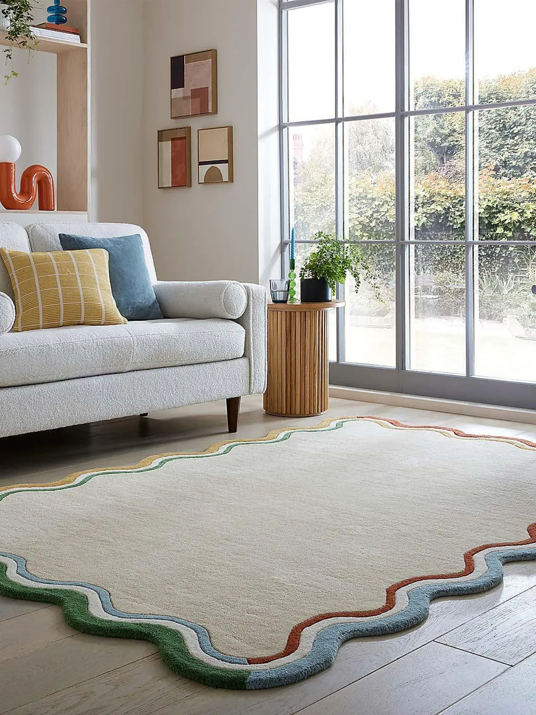 Funky Weave Rug Groovy 70s Aesthetic Rug, Custom Tufted Wavy Rug, Mid Century Modern ...