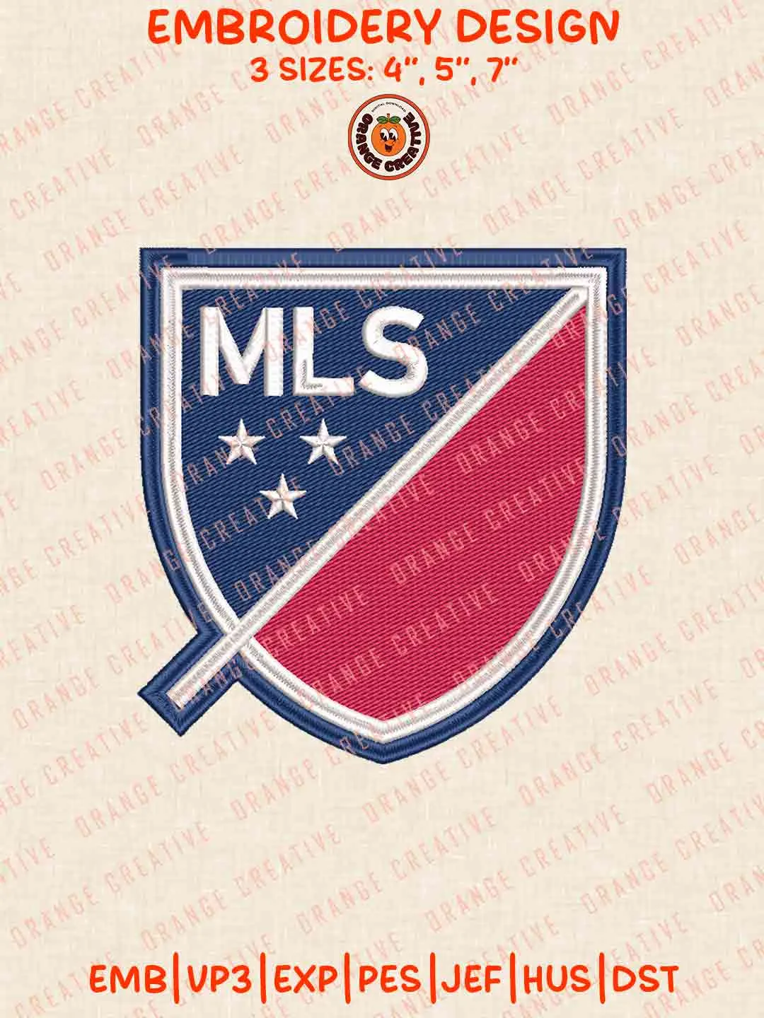 MLS FC Dallas Flag Logo Embroidery Files, FC Dallas Embroidery Designs, League Soccer Machine Embroidery Files, MLS FC Dallas Logo Machine Embroidery, 3 sizes, Digital Download