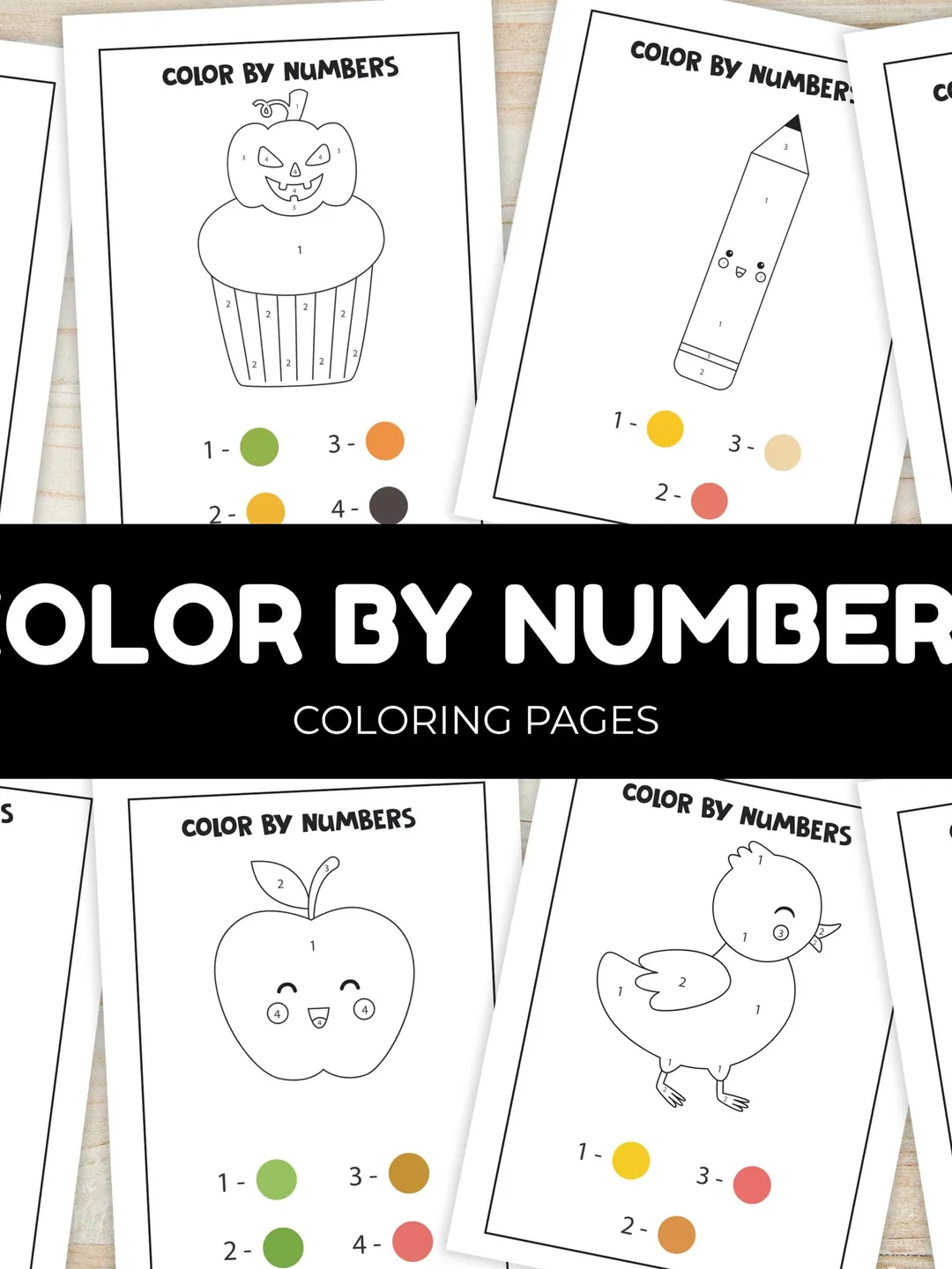 Color by Number Coloring Pages for Kids | Easy Color by Number ...