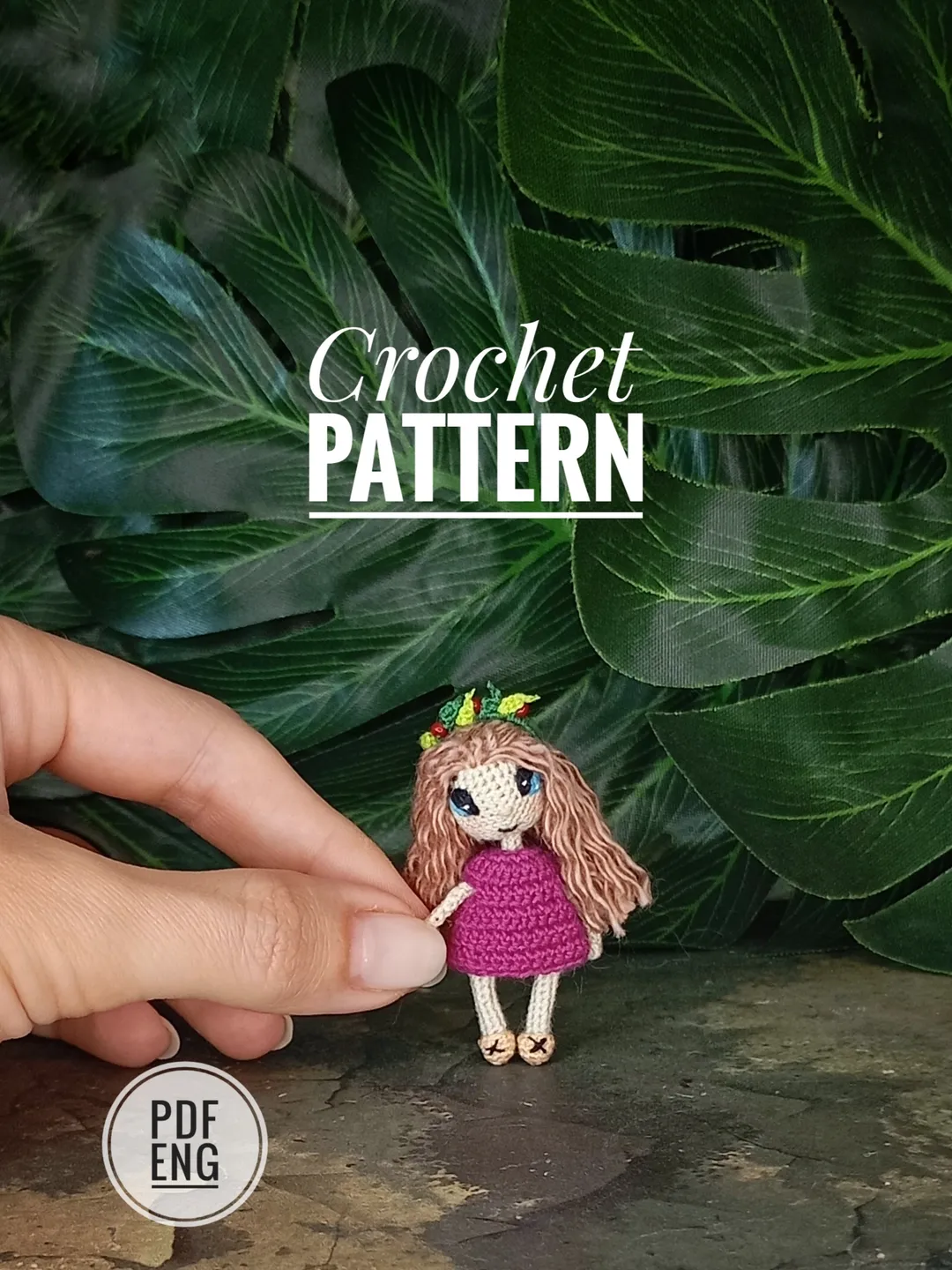Little doll. Crochet pattern amigurumi. Crochet pattern miniature doll. Miniatute toy. Amigurumi. Toy for doll