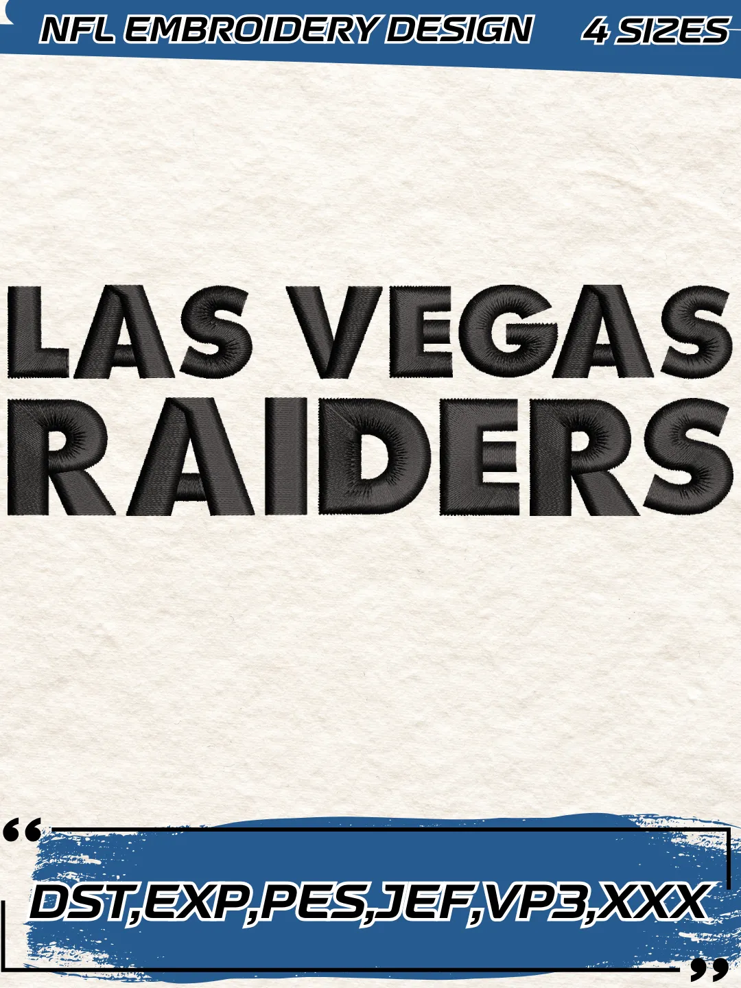 Las Vegas Raiders Wordmark Logo Embroidery Design,NFL Logo Embroidery Design,Machine Embroidery Design File,4 Sizes, Digital Download