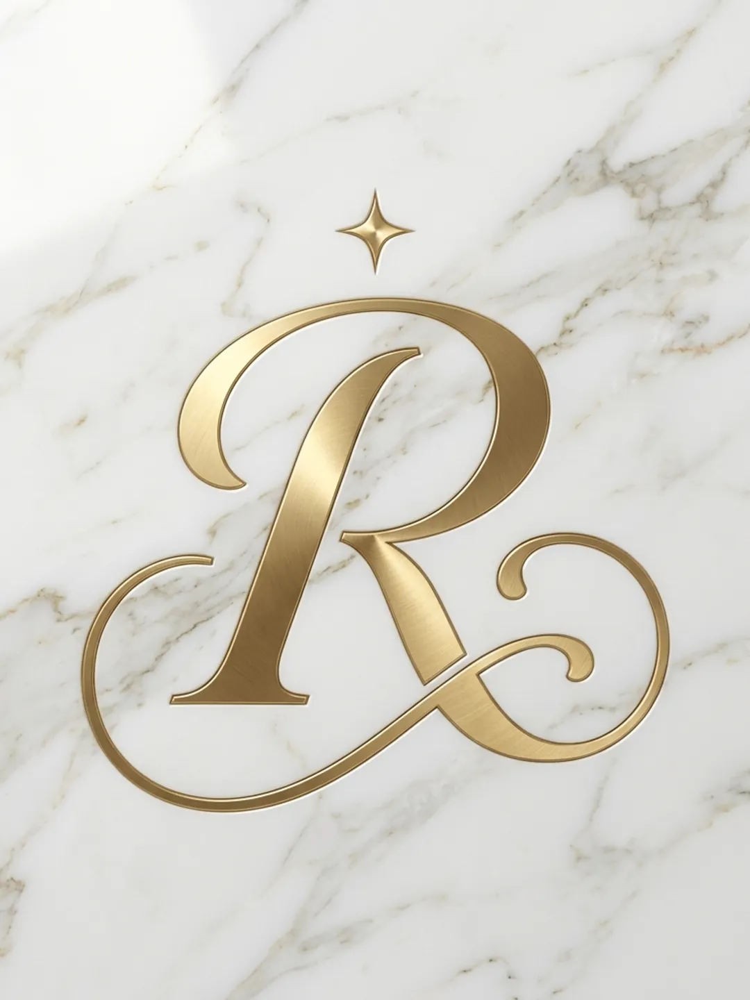 6 Elegant Letter R Monogram Logo Bundle, Luxury R Initial Designs