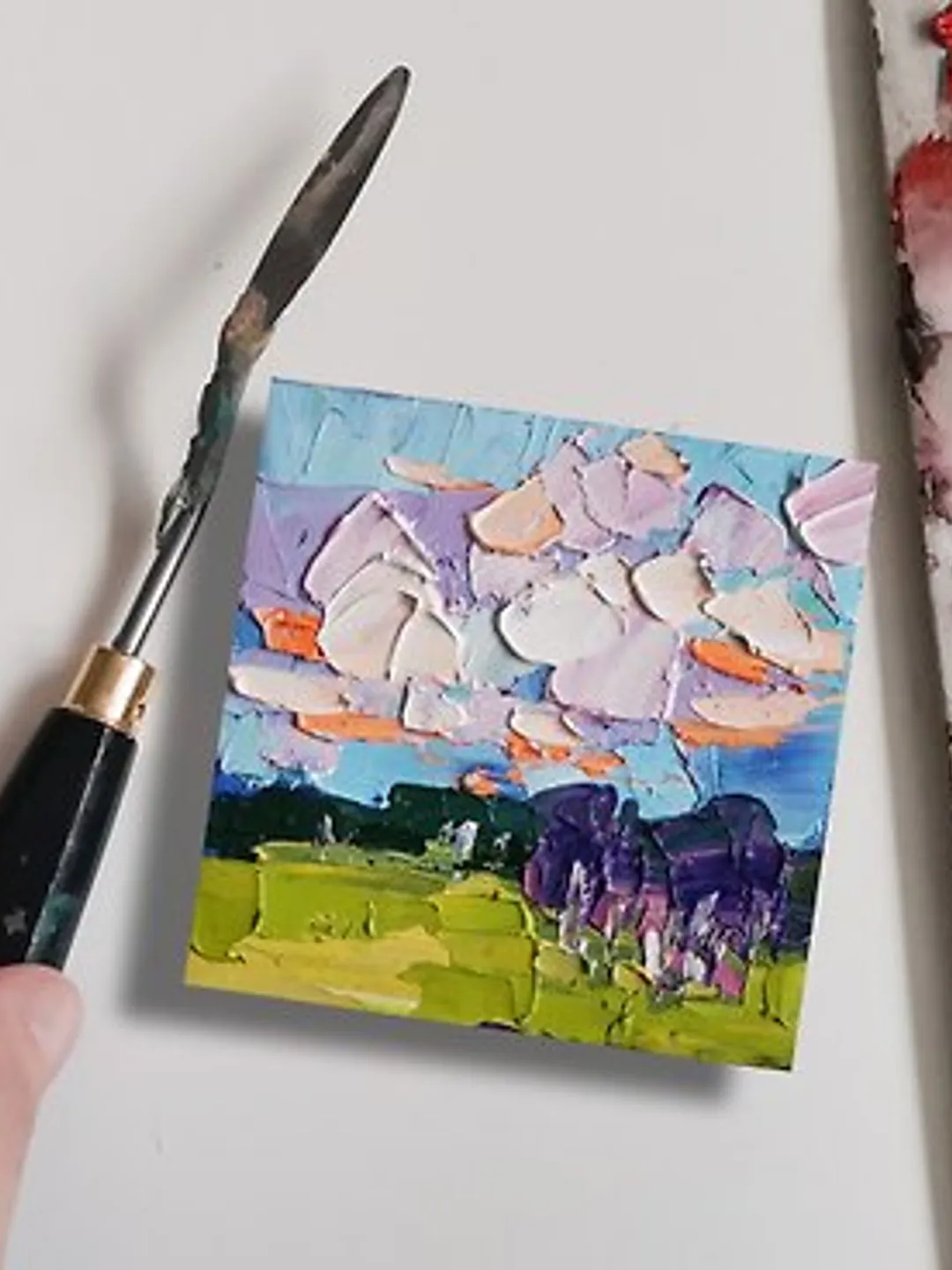【F4号】TAIFU 台風 oil painting 原画 F4号】TAIFU 台風 oil painting 原画