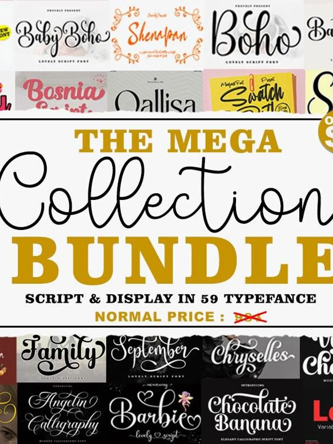 Handwritten Script Font Bundle - 219 Calligraphy Cursive Wedding Fonts ...