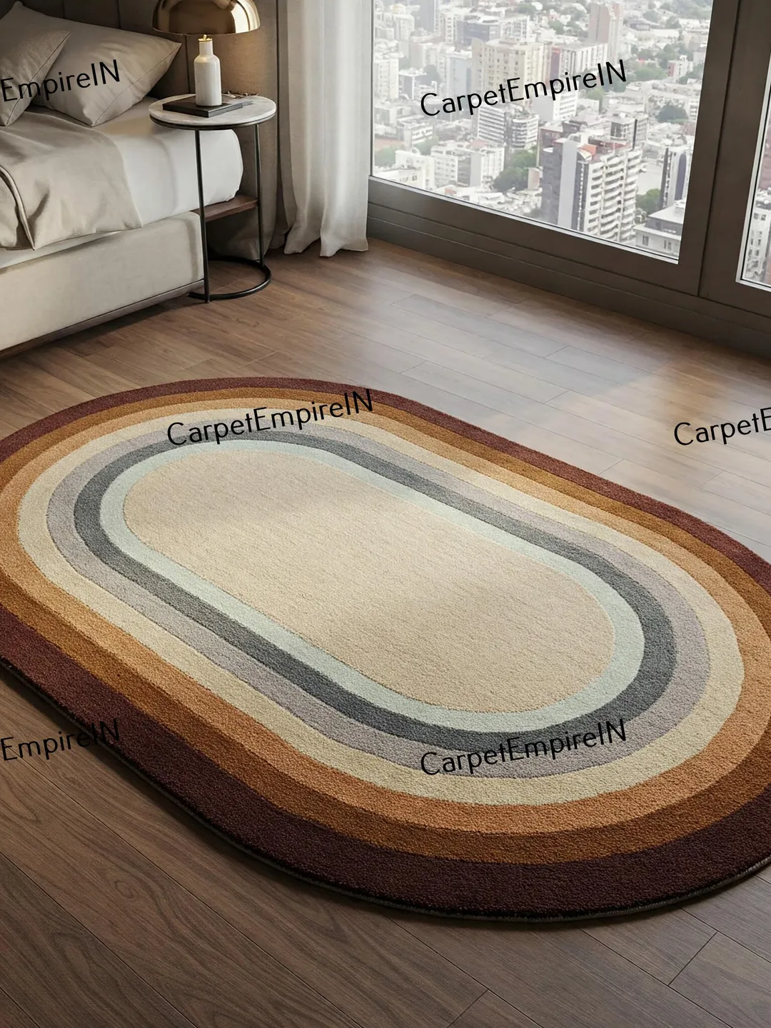 Handmade,oval rug – Layard inspired rug, Woolen rug, oval shape rug ...