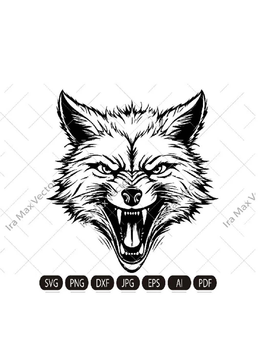 Angry fox face svg / Fox Head svg / Fox svg /Fox Mascot svg / Fox Printable / INSTANT DOWNLOAD