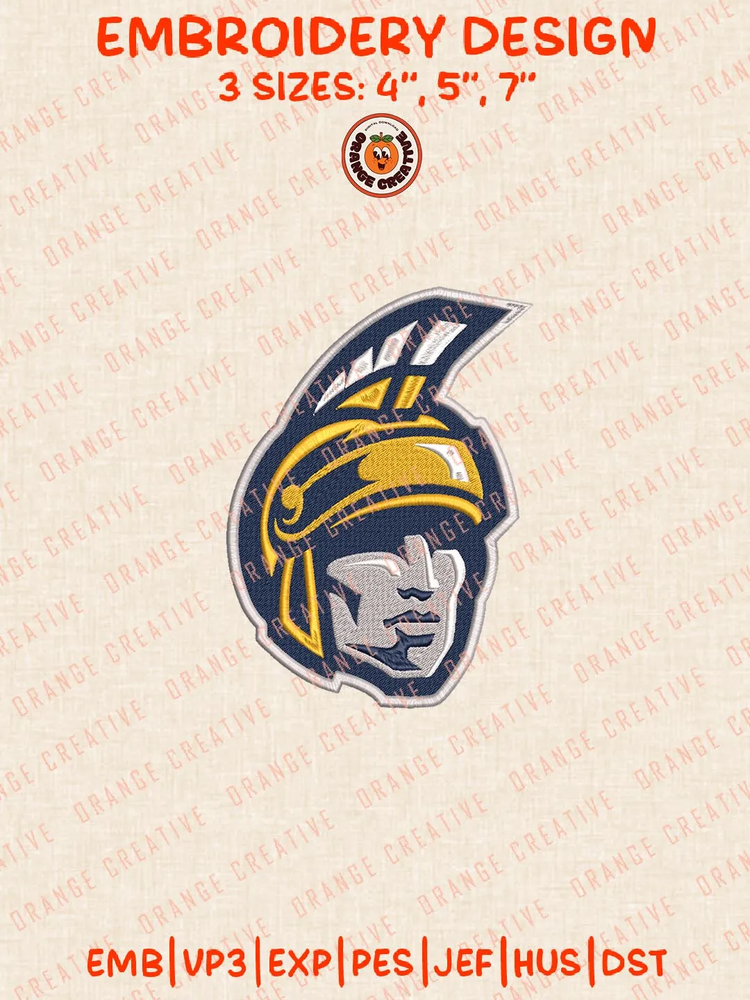 UNC Greensboro Spartans Logos Embroidery Design Files, NCAA Logos Embroidery Designs, Machine Embroidery Files, 4 Sizes, Custom Sizes, Instant Download