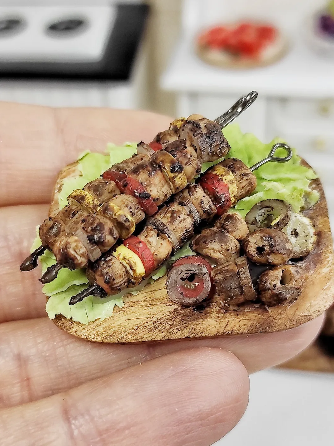 Realistic miniature kebab 1 12 - Barbecue - Mini kebab - Kebab for dolls - gift ideas - miniature - dollhouse miniature