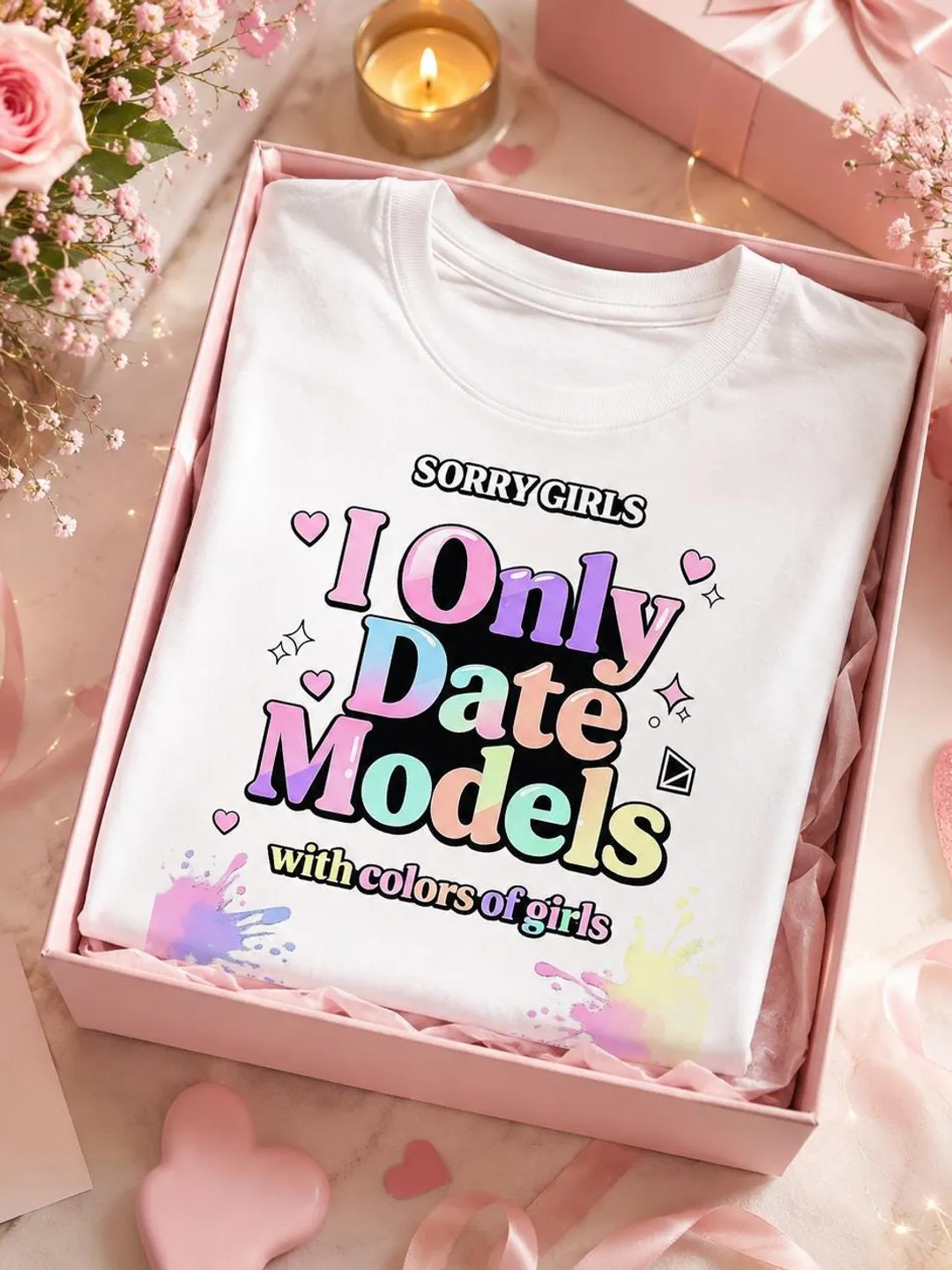 Sorry Girls I Only Date Models T-Shirt, Automotive Enthusiast Graphic Tee