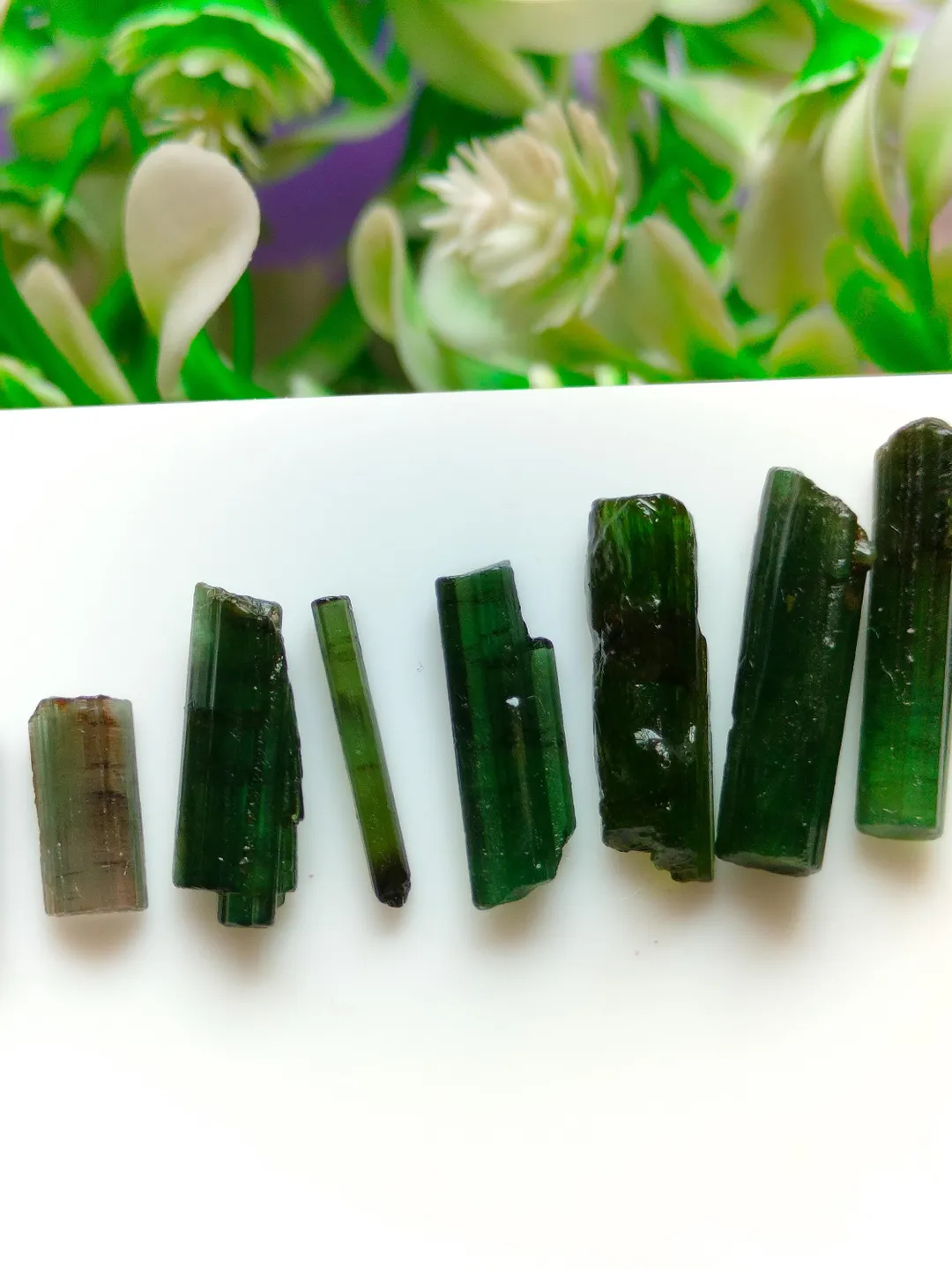 Raw Green Tourmaline Gemstone Pencil Rods Uncut Jewelry Making ...