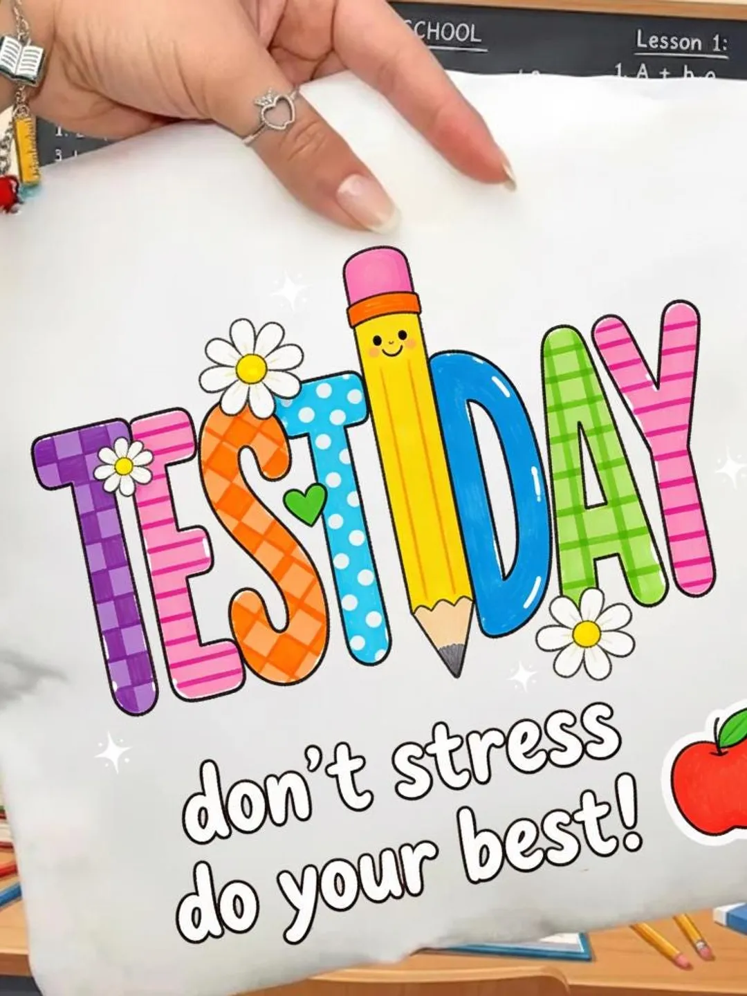 Test Day SVG Png Digital Download, Do Your Best Student Design File ...