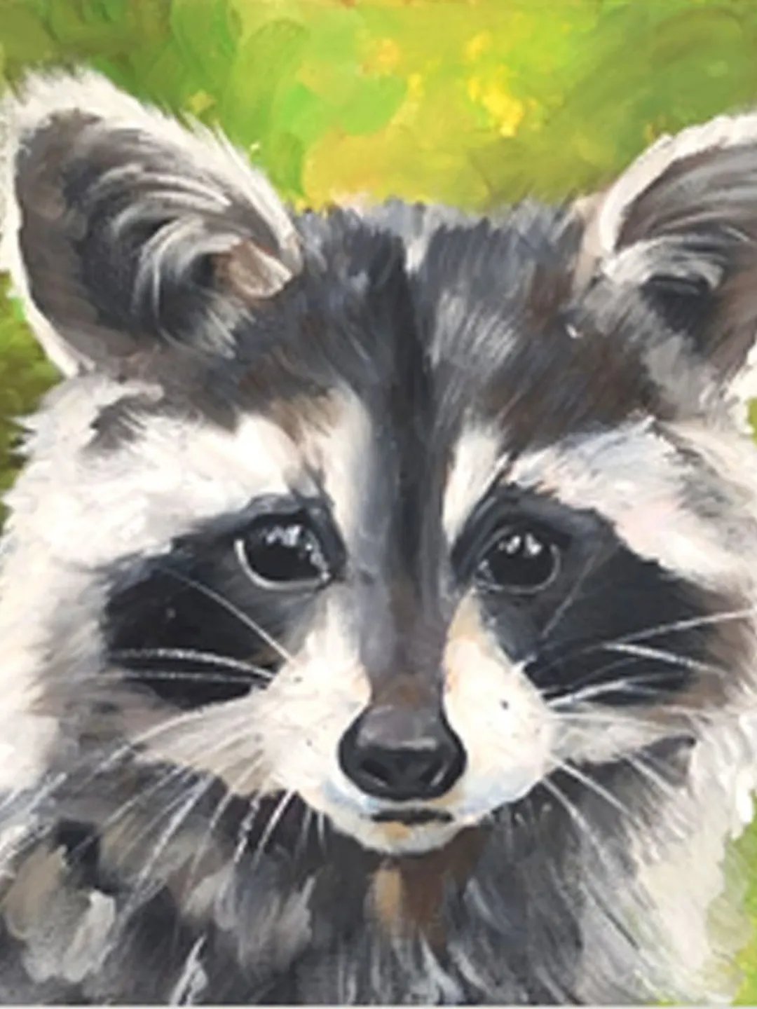 Abstract Raccoon Raccoon Original Painting Animal Oil Art Wildlife Artwork Raccoon Wall Art