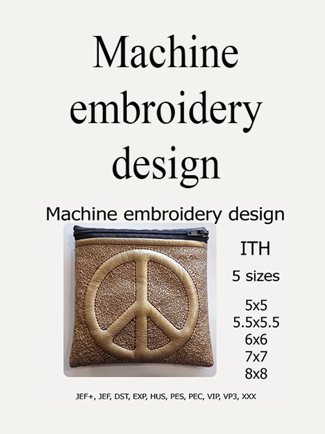 In the hoop bag embroidery design ITH Cosmetic bag emb file