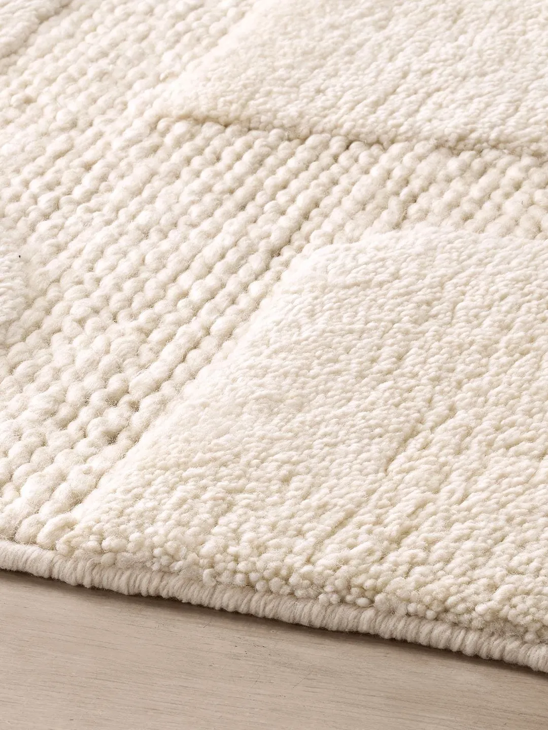 Modern Boho Jute & Wool Rug | Geometric High-Low Texture Area Rug ...