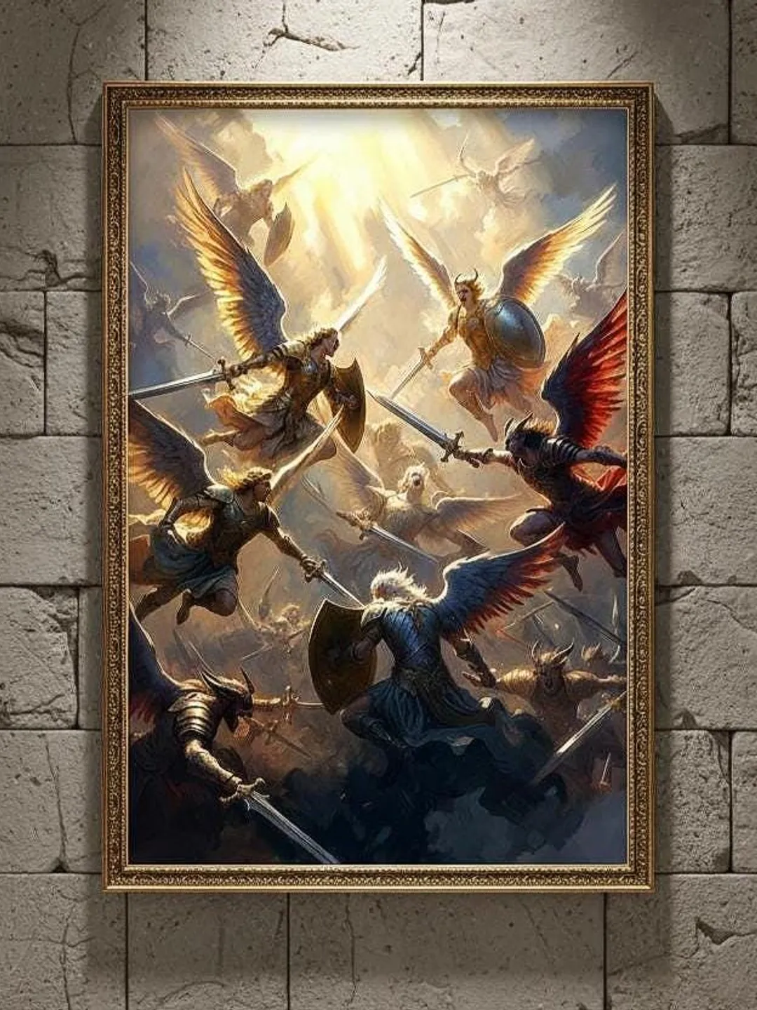 Angel vs Devil – Greek Mythology War Art | Epic Celestial Battle Dark ...