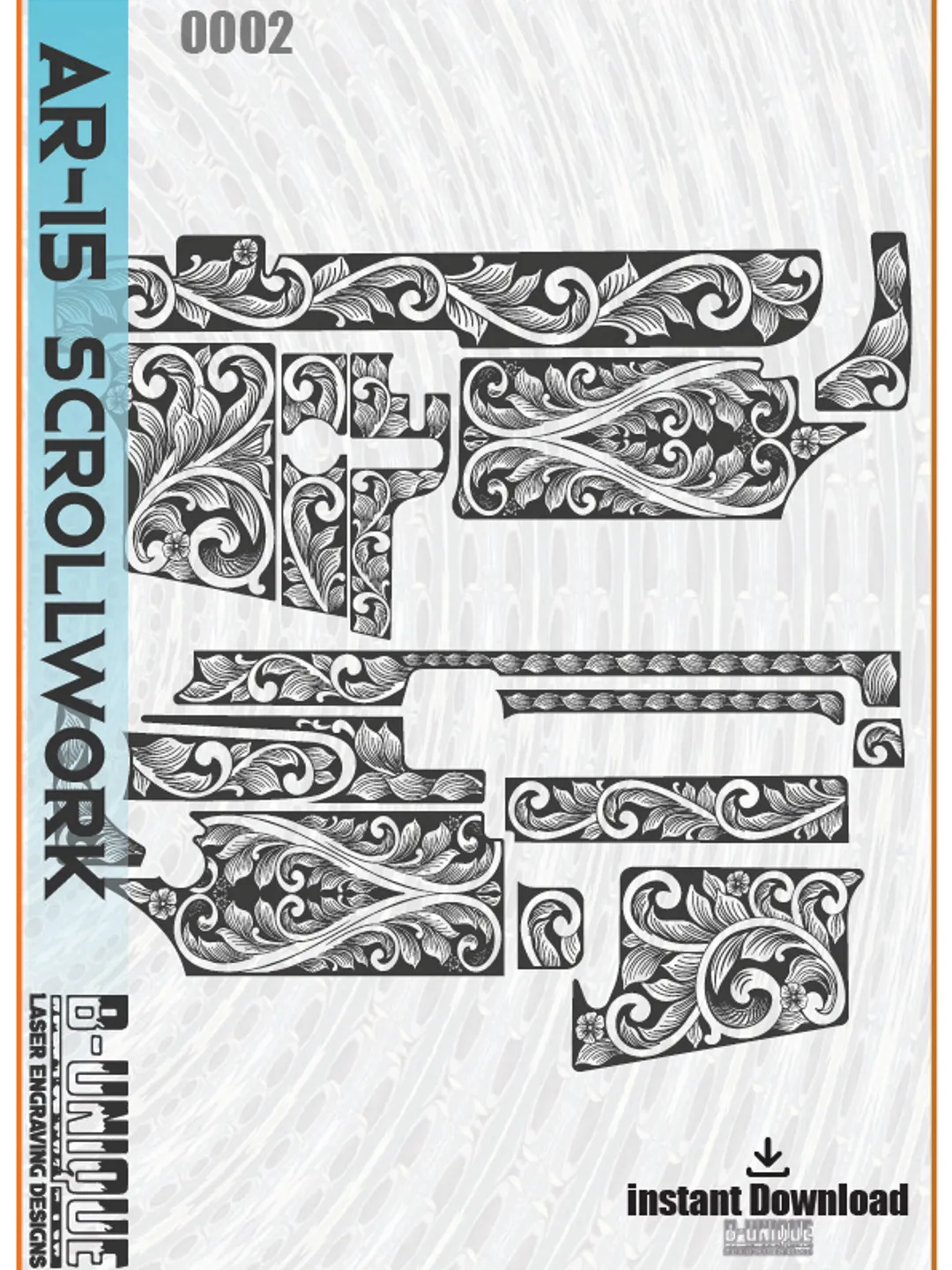 Scroll Work Examples AR-15 Scrollwork