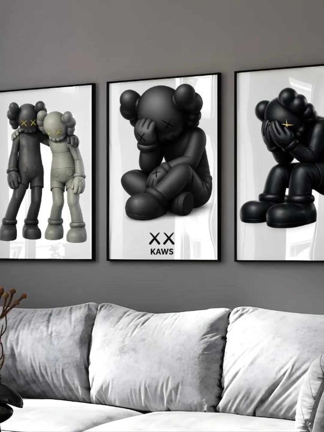 KAWS NWS 限定　ポスター2種セット Kaws Poster Set: Black Family Hypebeast Wall Art (Digital Download)