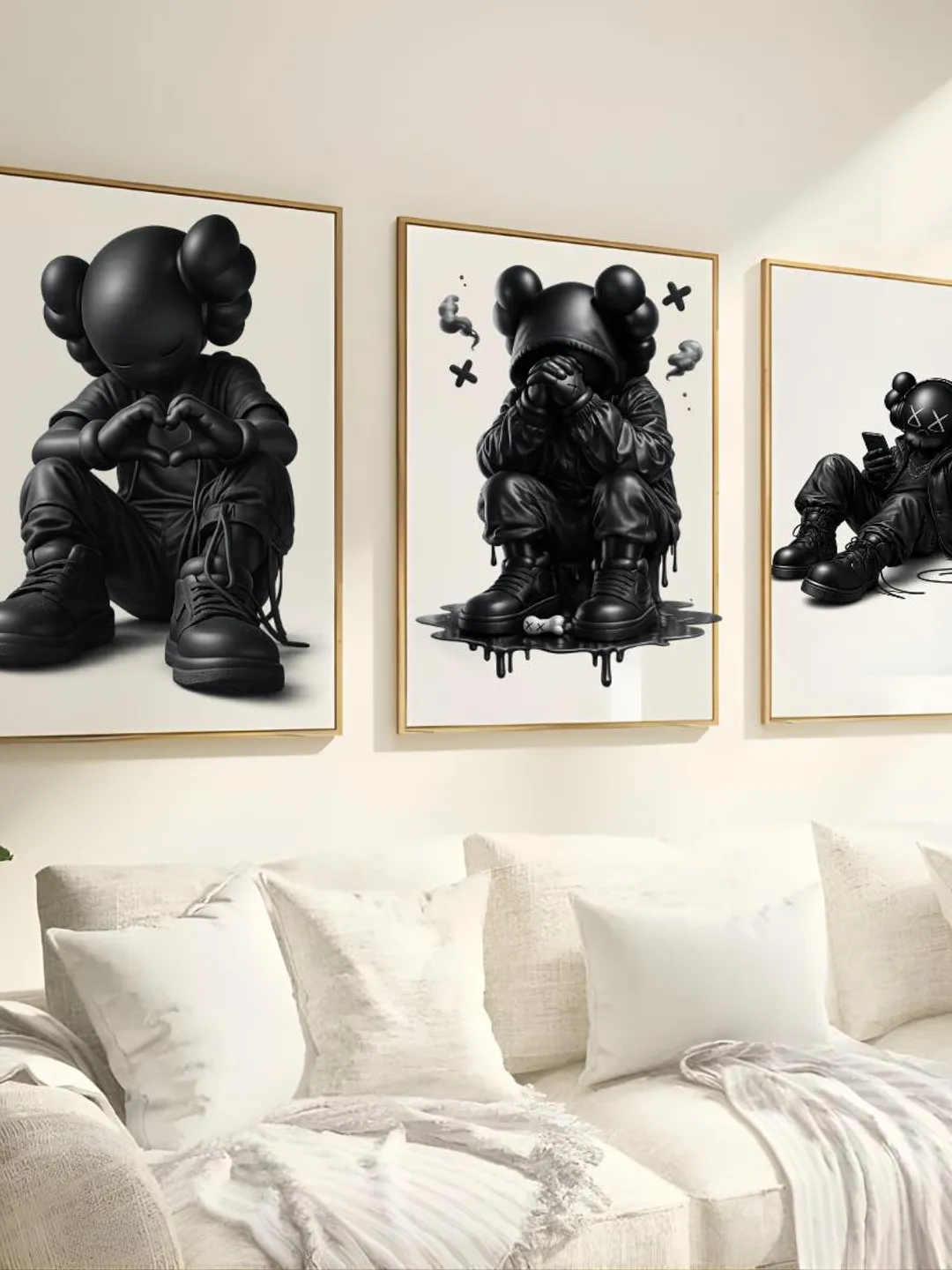KAWS Figure Poster Set: Hypebeast Wall Art, Dopamine Decor