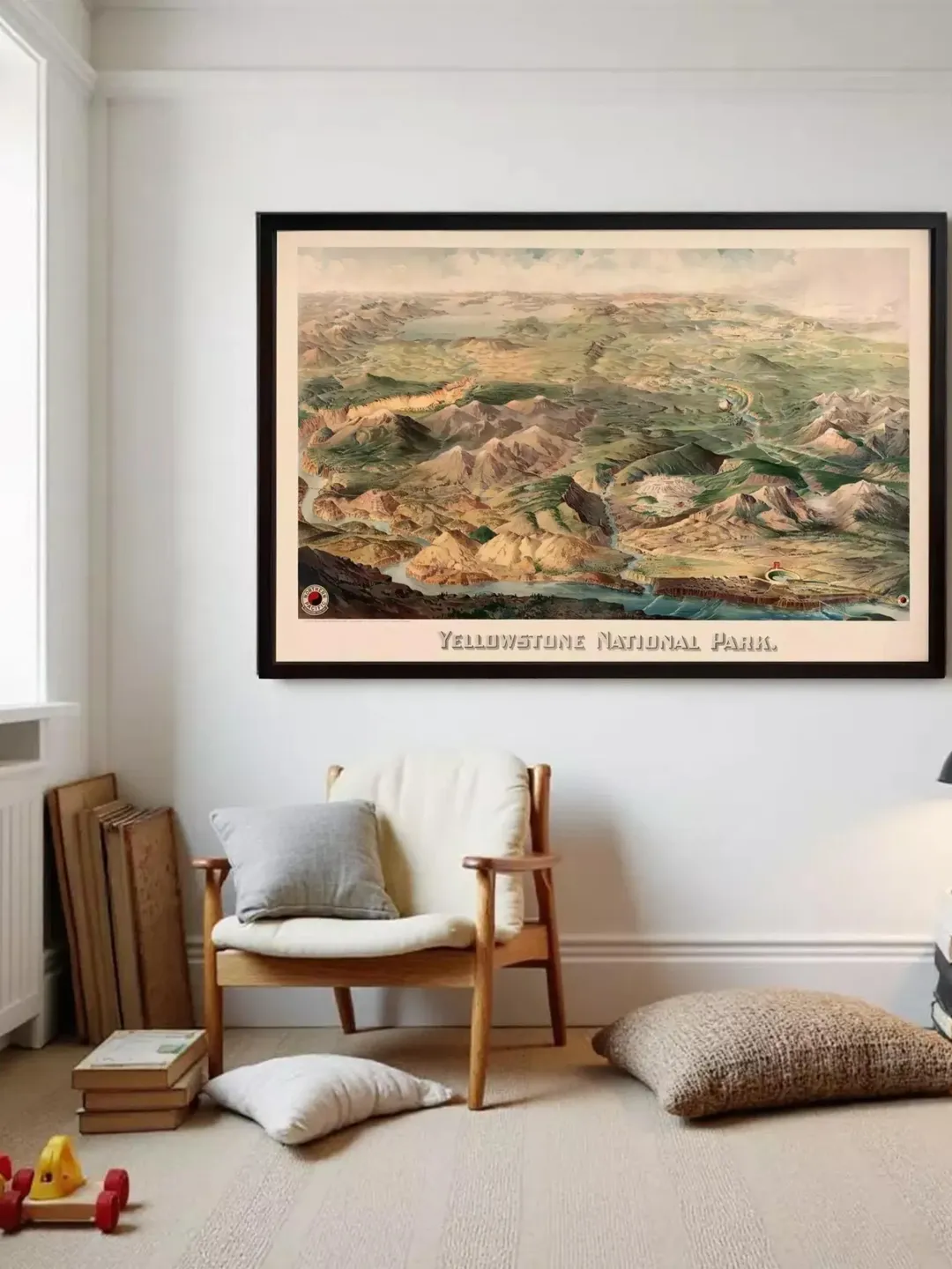 Yellowstone National Park Poster Milwaukee 1904 Vintage Poster| Wall Map Print