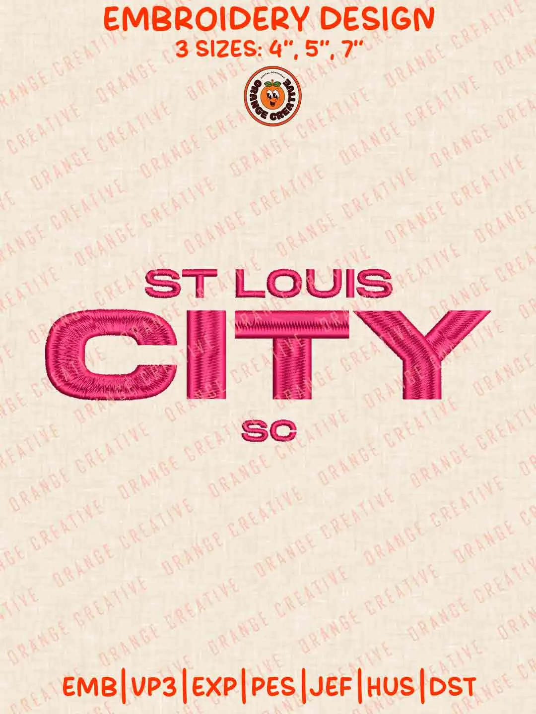 St Louis CITY SC Word Logo Embroidery Files, MLS St Louis CITY SC Embroidery Designs, League Soccer Machine Embroidery Files, MLS St Louis CITY SC Team Machine Embroidery, 3 sizes, Digital Download