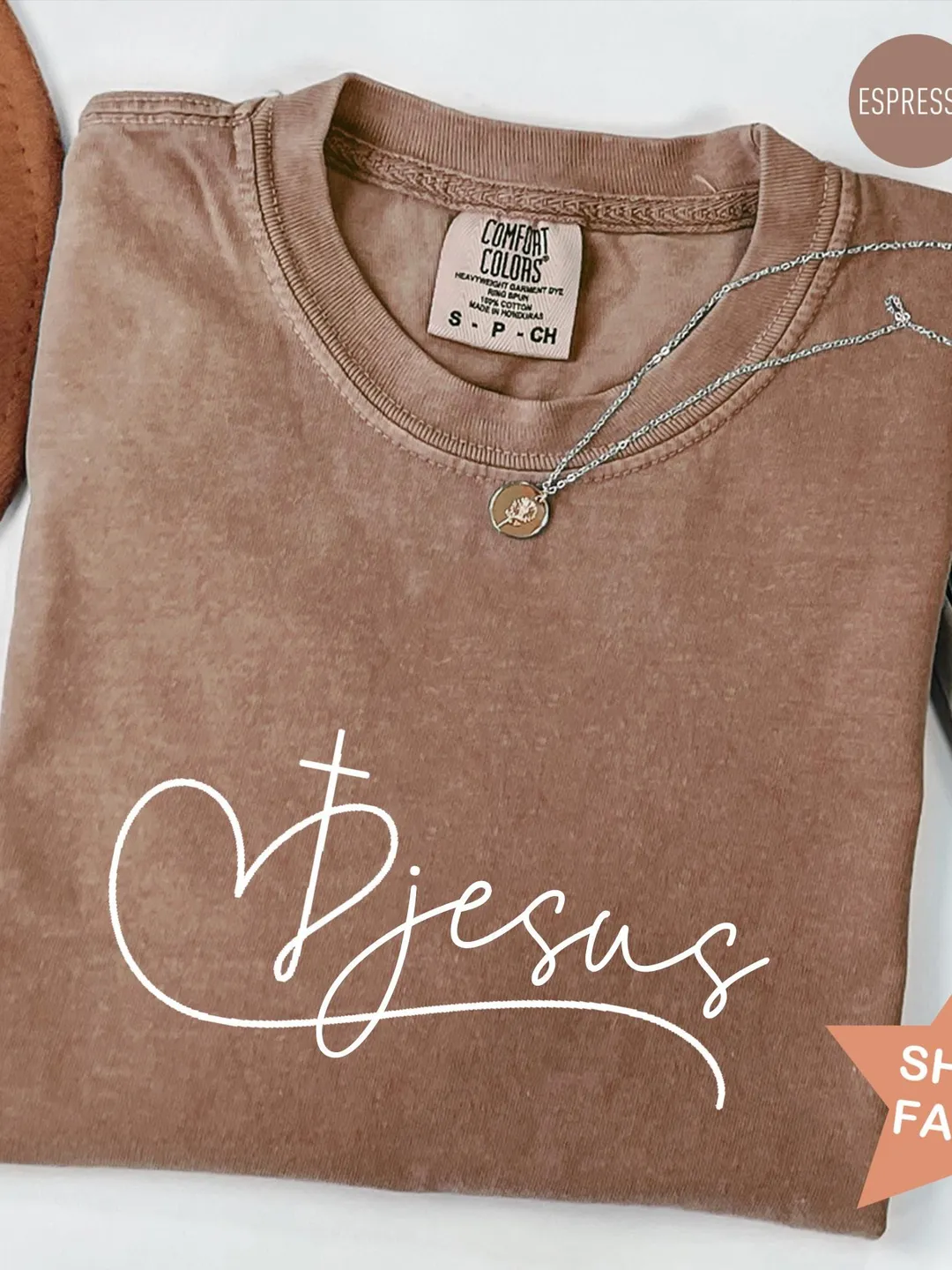Comfort Colors® Jesus Shirt, Cute Christian Jesus Shirt, Minimalist Christian Faith Gift for Teen, Jesus Heart Church Shirt, Christmas Gift