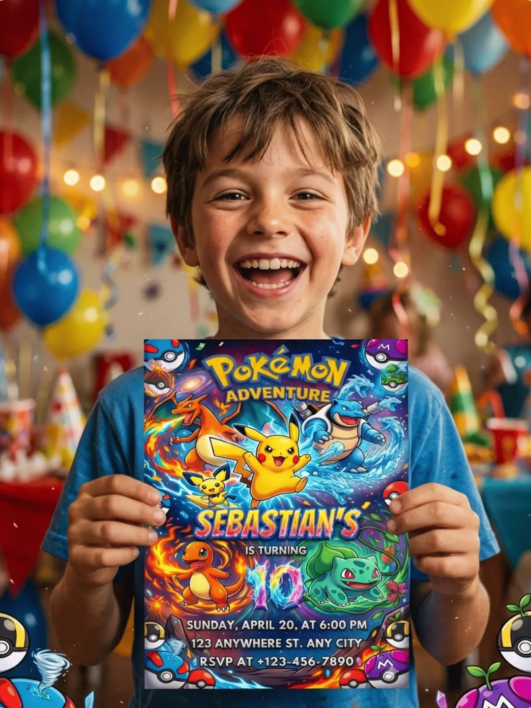 pokemon trading card birthday invitation Charizard Pokmon and programs also available. Lucario Birthday Invitation Template |