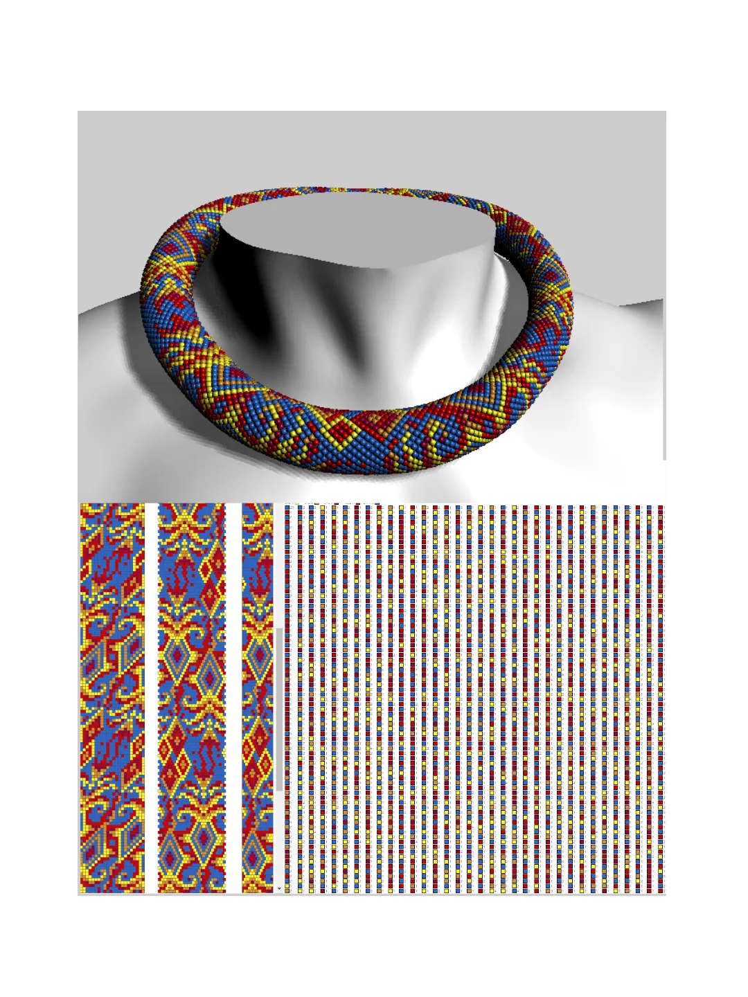 PDF Bead Crochet Pattern , Pattern for Necklace and Bracelet bead crochet