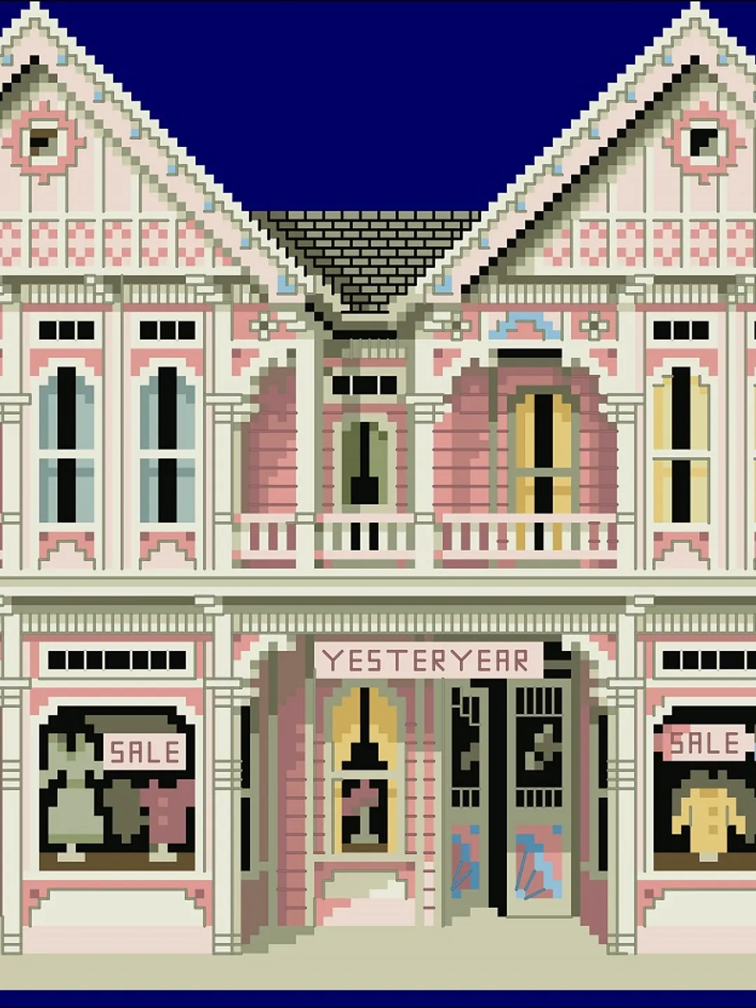 Vintage Cross Stitch Pattern Victorian House Counted Digital Download PDF
