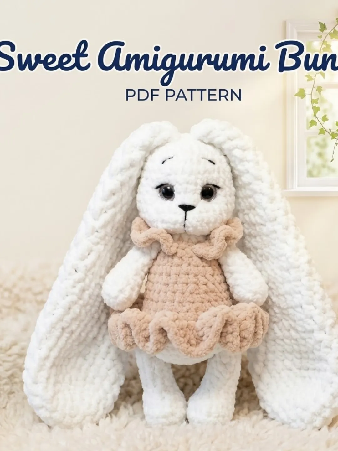 Crochet Bunny Pattern PDF - Amigurumi Rabbit Pattern - Easter Bunny Crochet Pattern - Beginner Amigurumi Toy - Digital Download