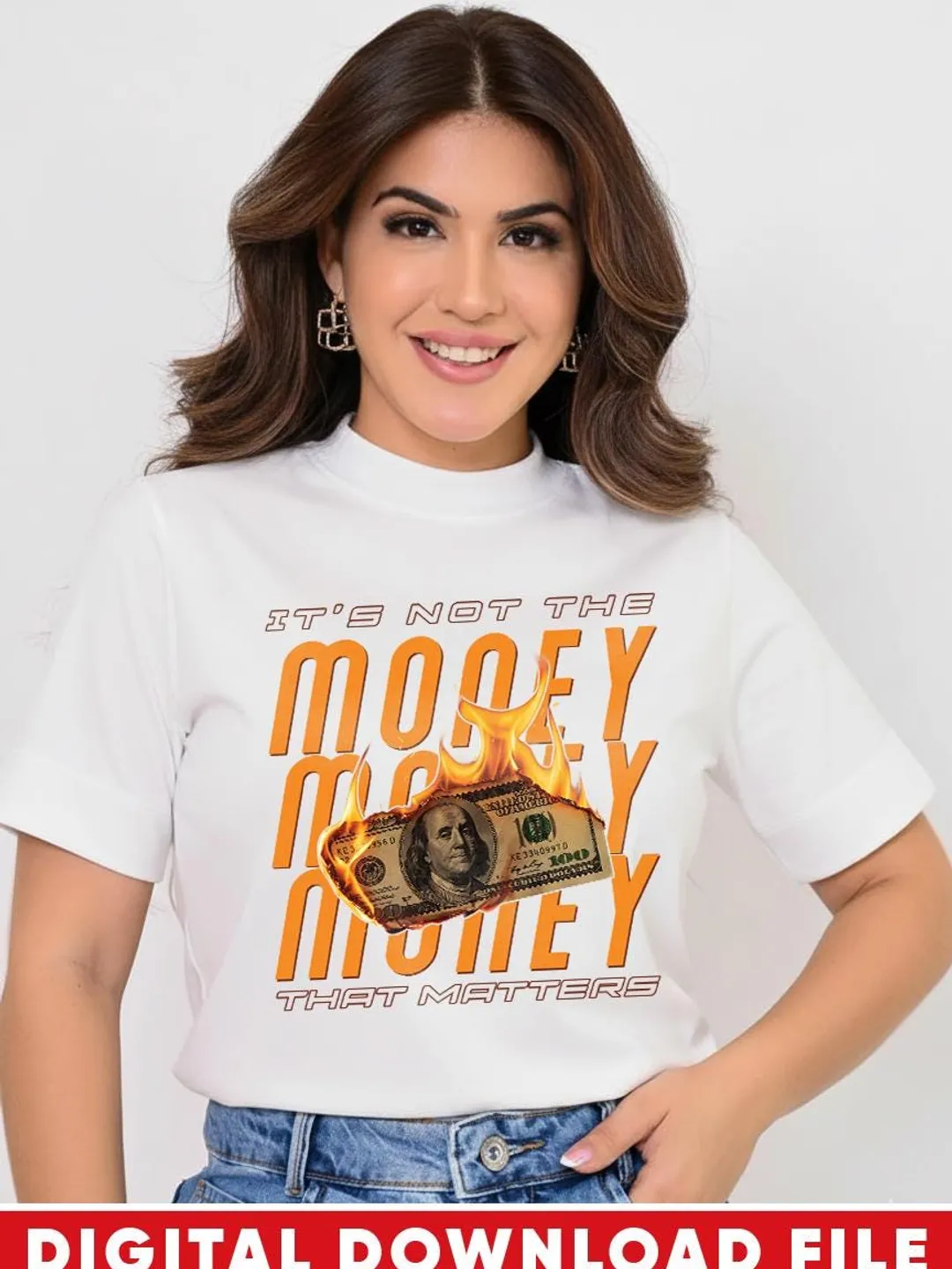 It’s Not The Money Graphic Tee SVG: Trendy Streetwear Shirt Design (Digital Download)