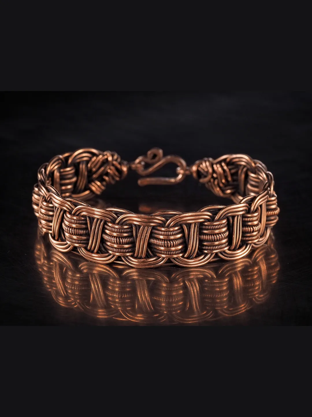 Wire wrapped copper bracelet for woman Antique style copper jewelry WireWrapArt