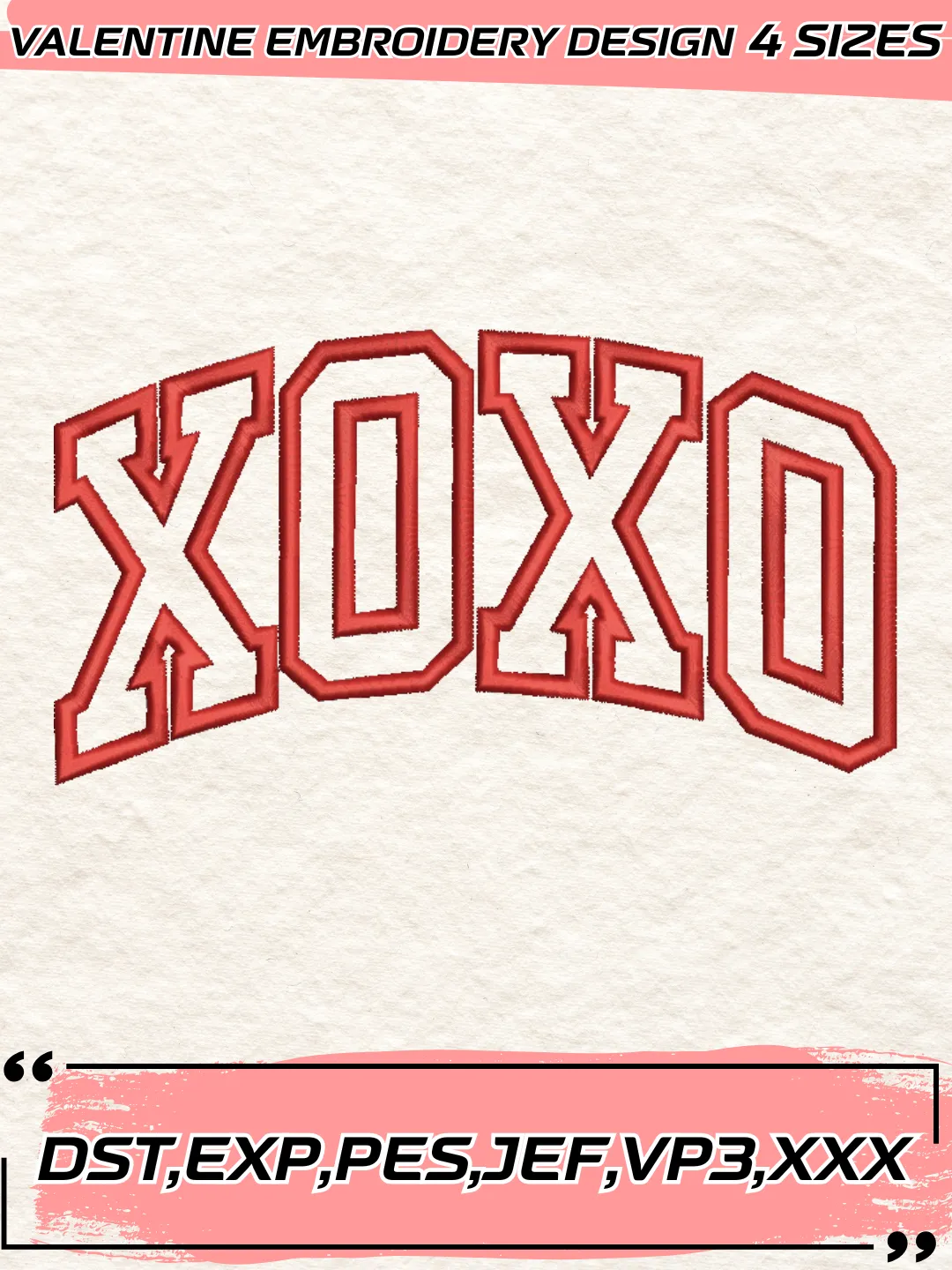 Love Applique Embroidery Design,Valentine's Day Embroidery Design,Machine Embroidery Design File,4 Sizes, Digital Download_VLT06