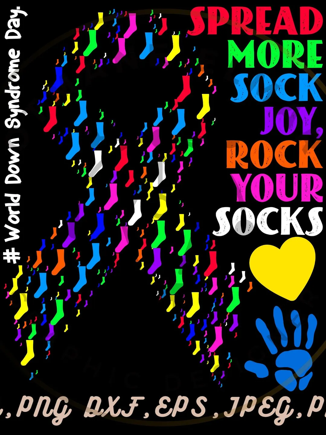 World Down Syndrome Day Shirt | Rock Your Socks PNG SVG Pdf Eps AI Jpeg ...