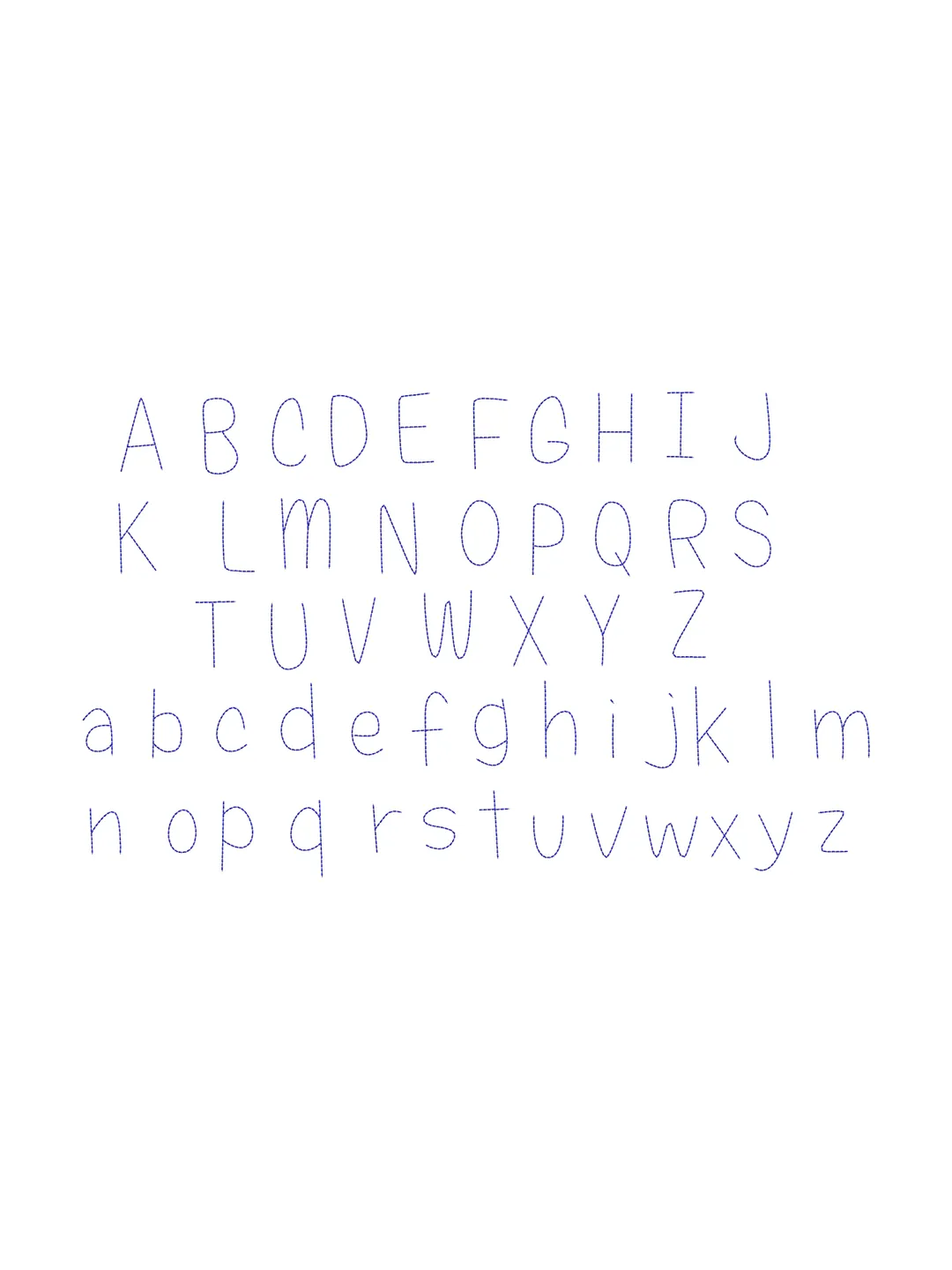 Bean stitch font embroidery design,Font embroidery design,Fun embroidery design,INSTANT DOWNLOAD-1407