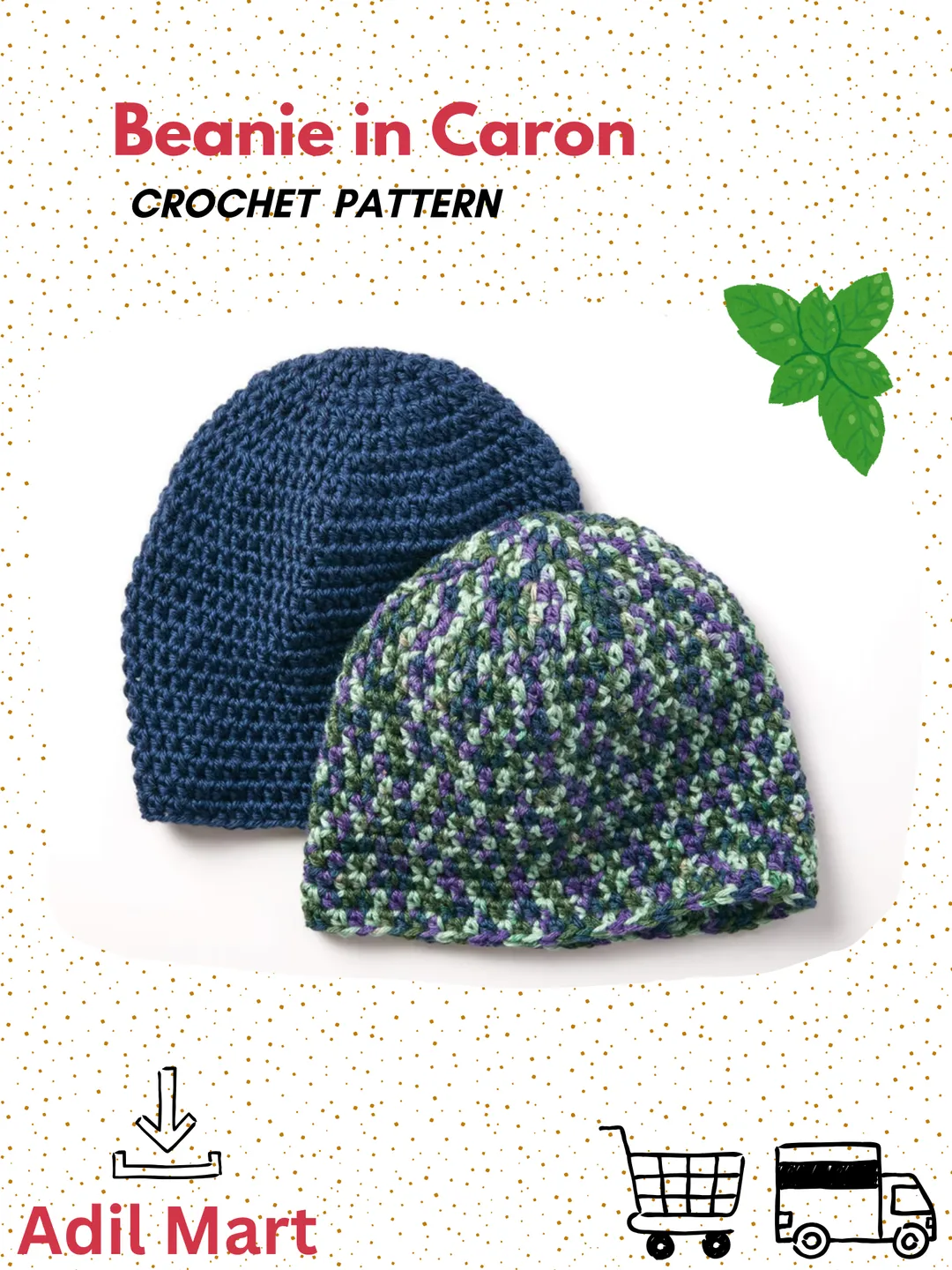 Crochet Pattern: Beanie Crochet Pattern PDF | Caron Simply Soft Hat Beginner