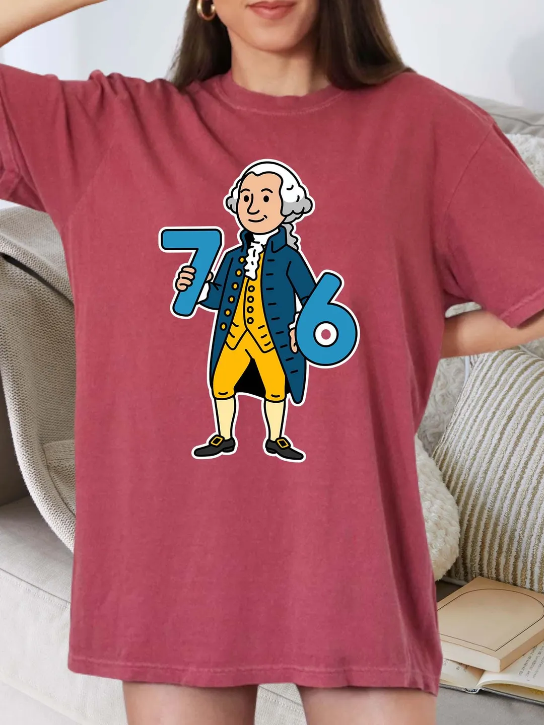Comfort Colors George Washington 7-6 Meme Shirt, 4th of July Tee