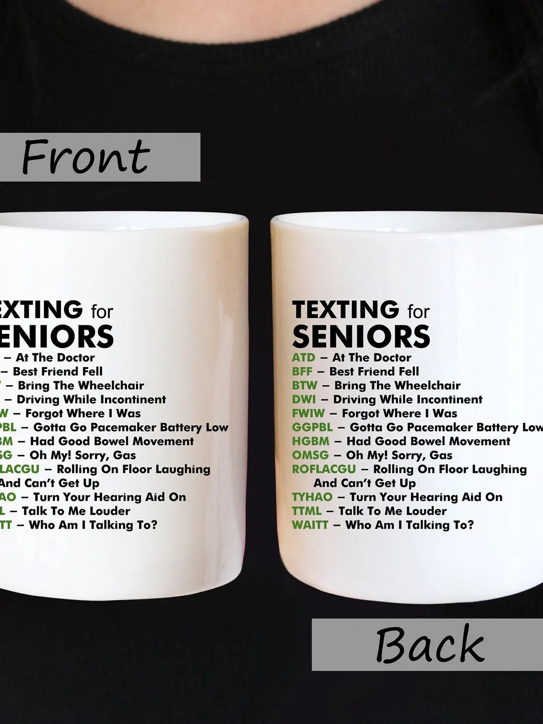 Seniors Text Rond TEXTING FOR SENIORS mug, Boomer's gift, gift for mother, gift for ...