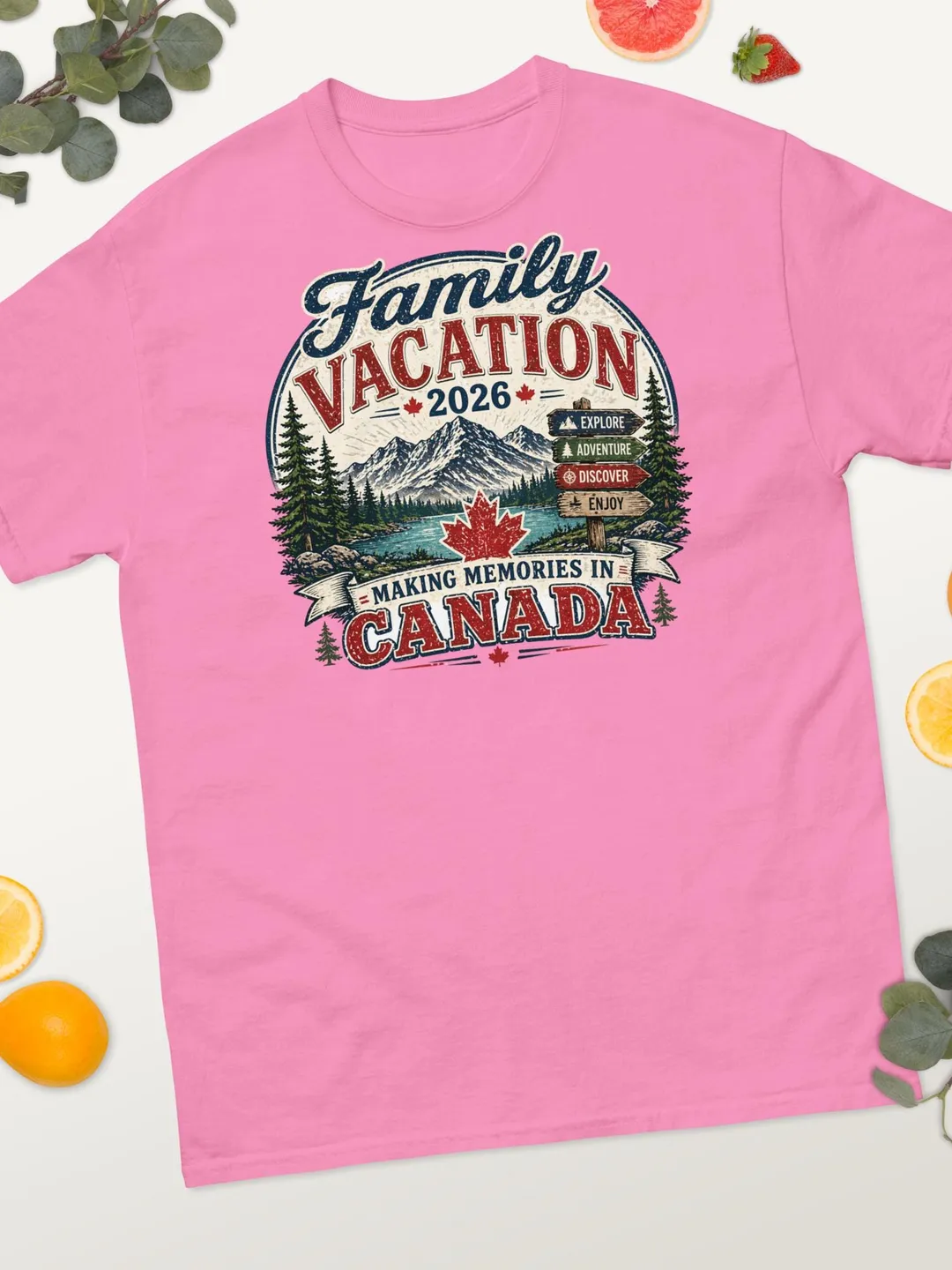 Family Vacation 2026 Canada T-Shirt - Making Memories Summer Trip Tee - Vintage Mountain Outdoor Reunion Shirt - Exploring Canada Souvenir