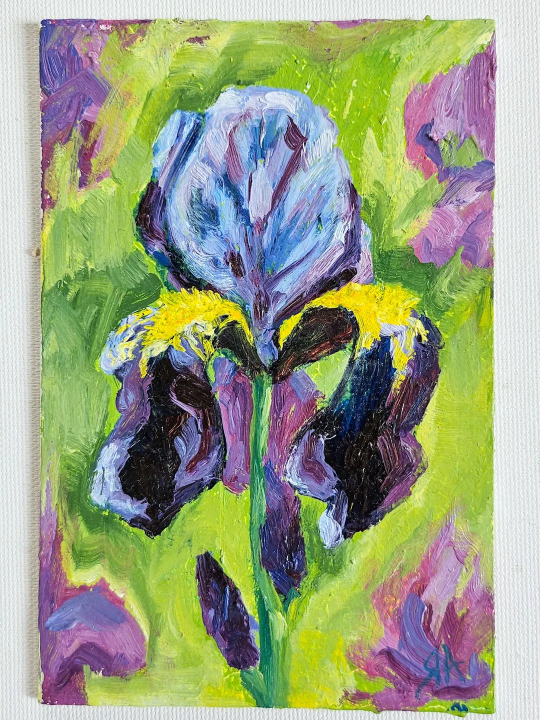 Iris|Oil painting|10×15 cm