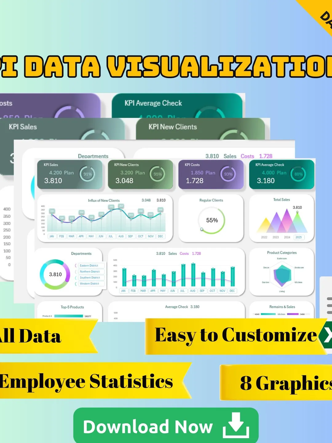 How To Make Excel Template, Interactive Excel Dashboard & KPI Templates ...