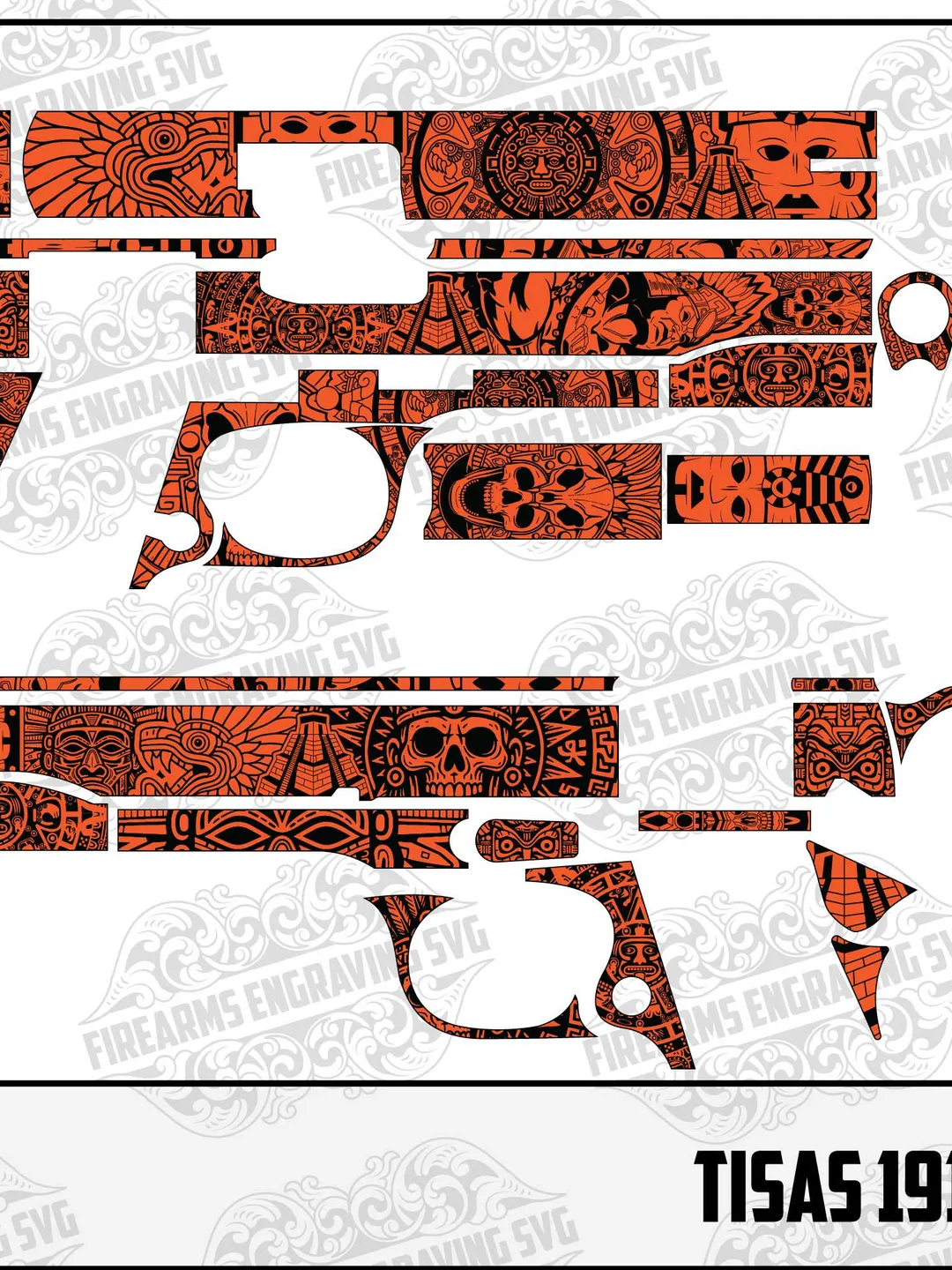 Aztec Glock 19 gen 5 Design.Svg aztec ornaments,svg patterns,mayan svg ...