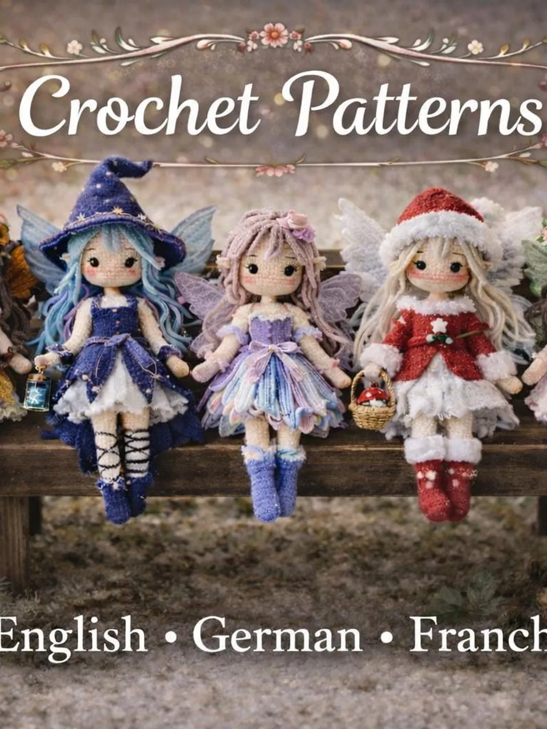 5 Fairy Crochet Pattern Bundle | Amigurumi Fairy Doll PDF Set