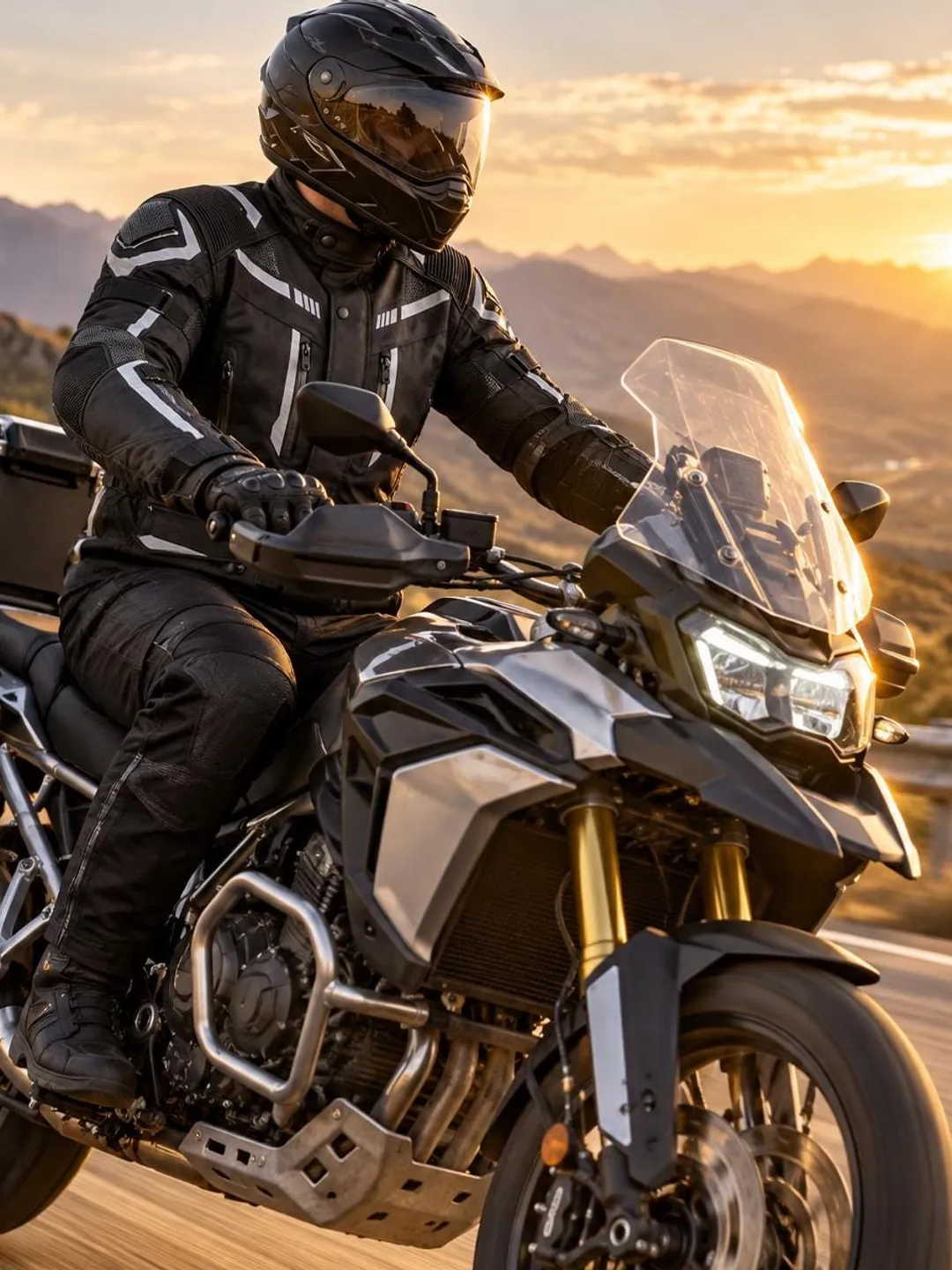 Men's Textile Motorcycle Jacket, Adventure Touring Riding Jacket