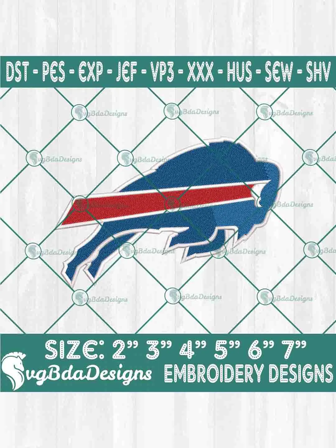 Buffalo Bills Machine Embroidery Design, NFL Embroidery Designs